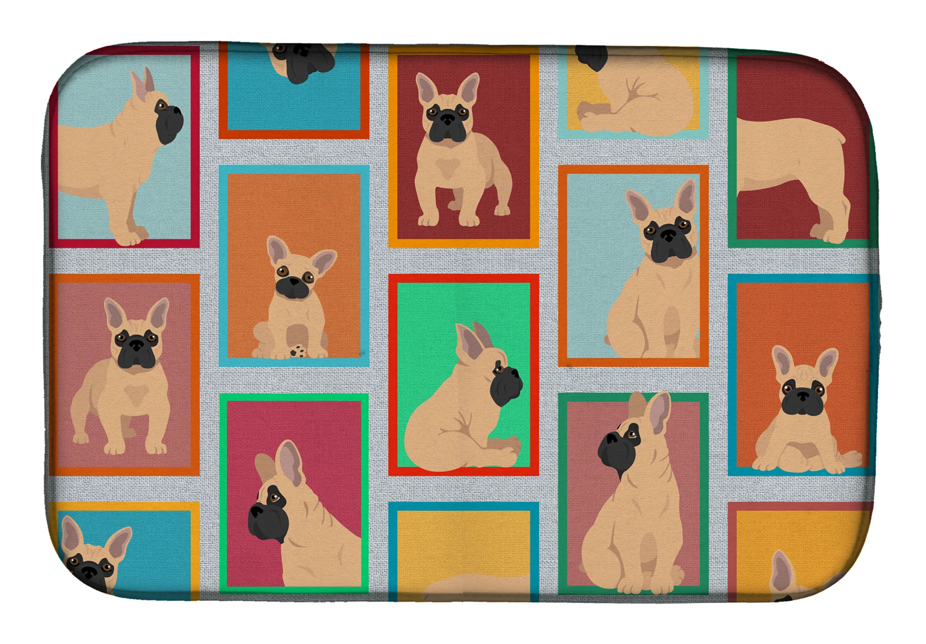Lots of Dogs Dish Drying Mat - Size: 14  X 21" | Pack Of: 1 | Collection name: Lots of dogs