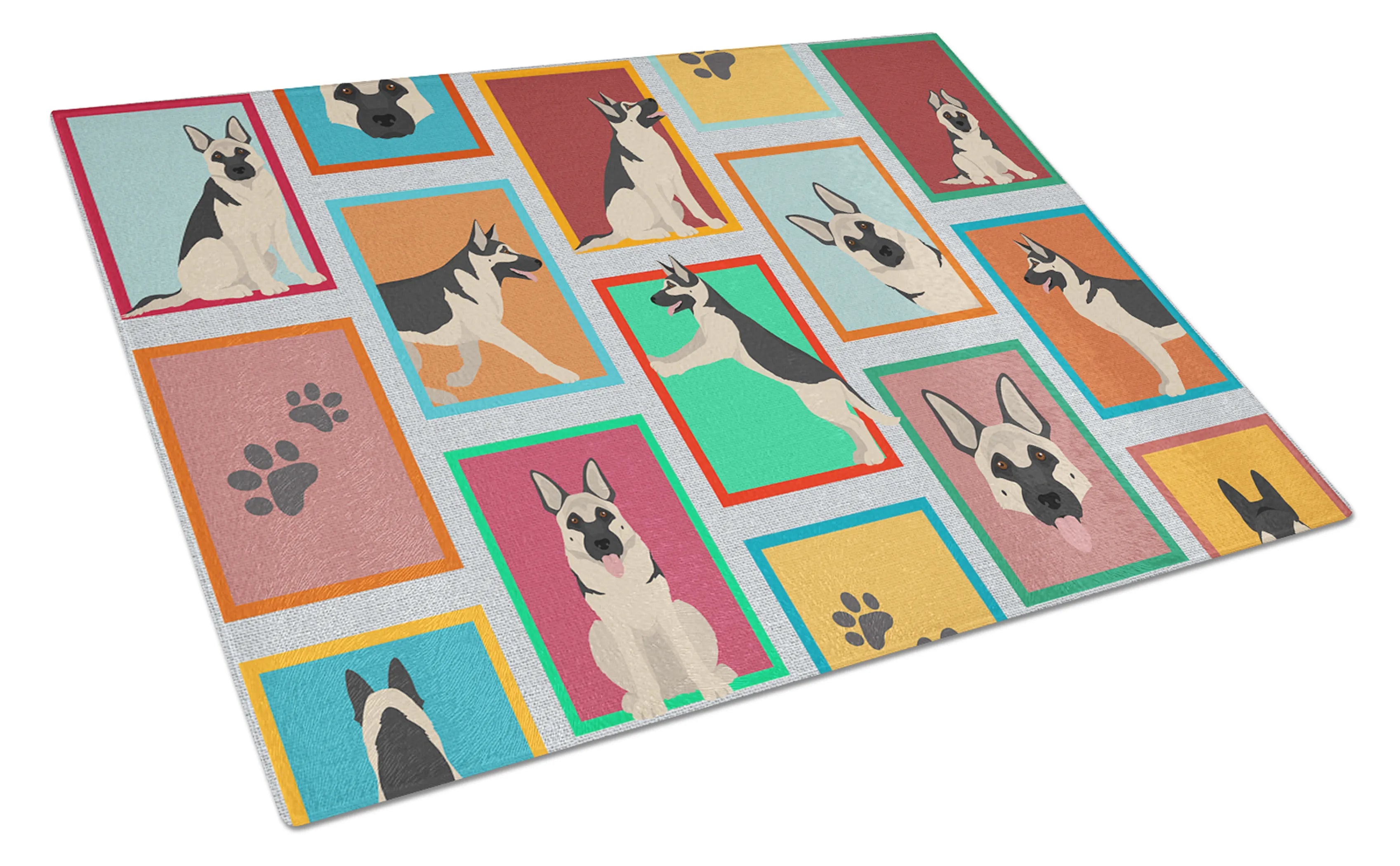 Lots of Dogs Glass Cutting Board - Size: LARGE | Pack Of: 1 | Collection name: Lots of dogs