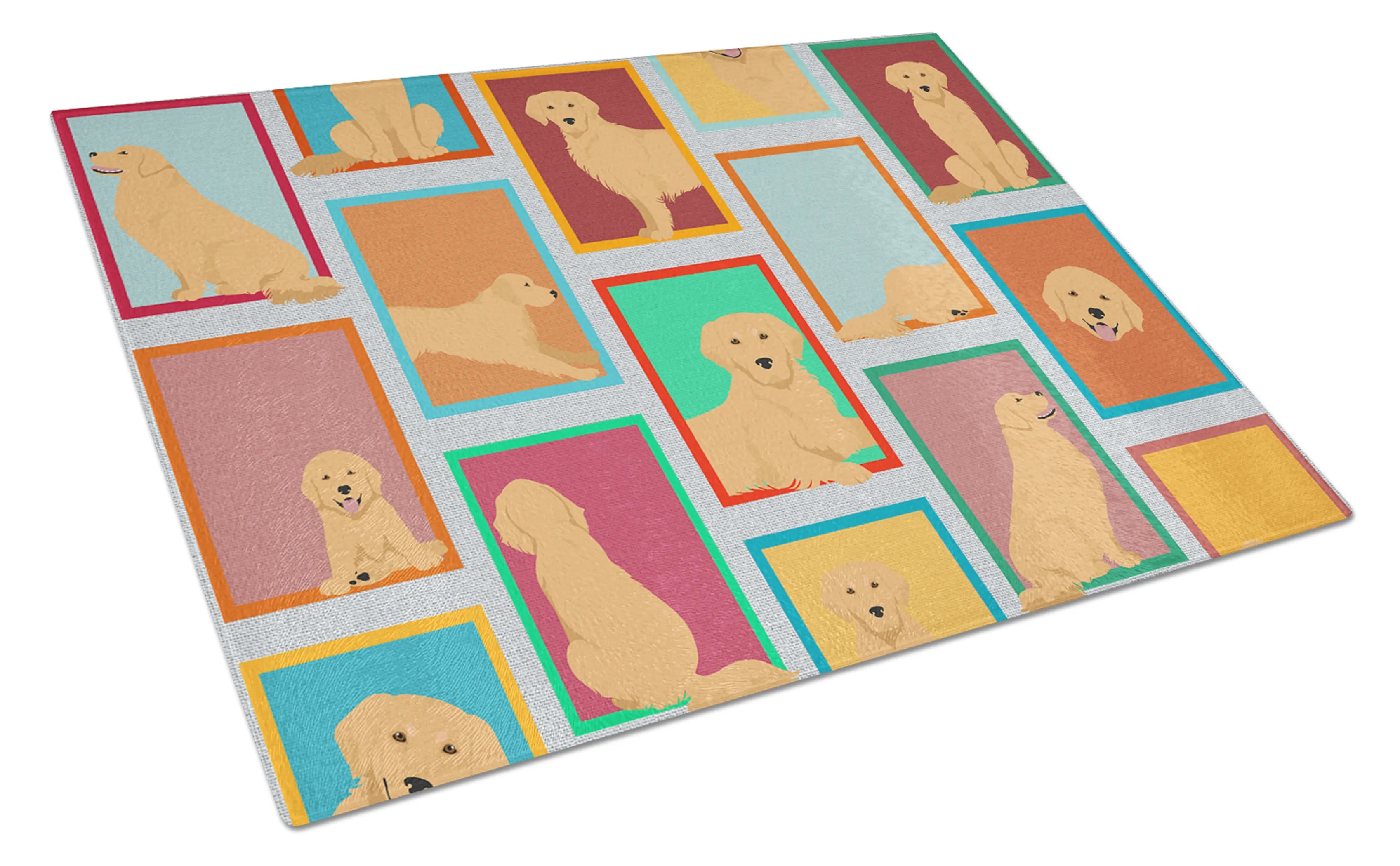 Lots of Dogs Glass Cutting Board - Size: LARGE | Pack Of: 1 | Collection name: Lots of dogs