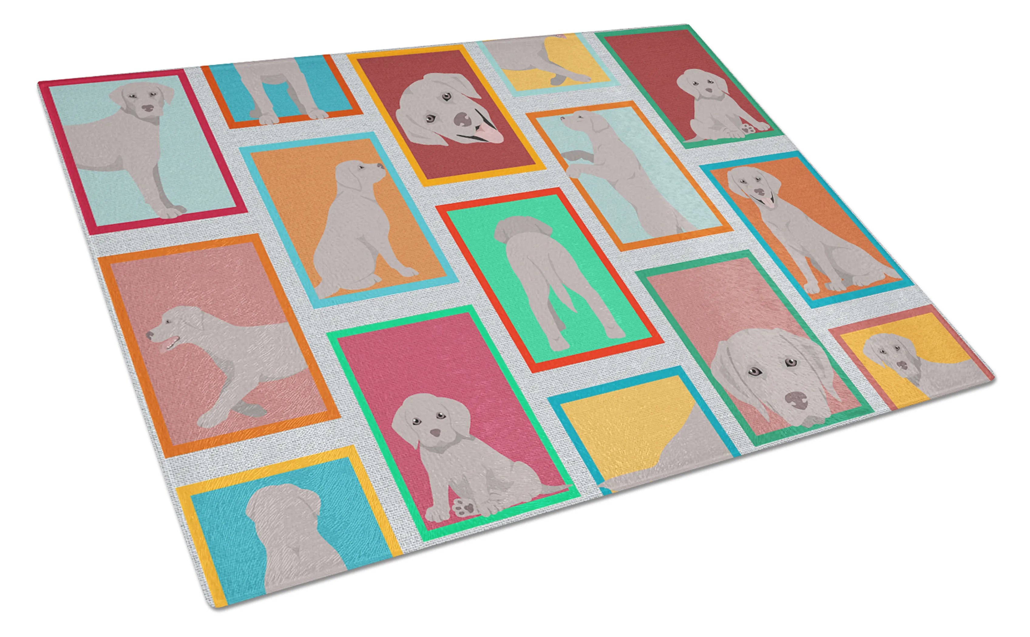Lots of Dogs Glass Cutting Board - Size: LARGE | Pack Of: 1 | Collection name: Lots of dogs