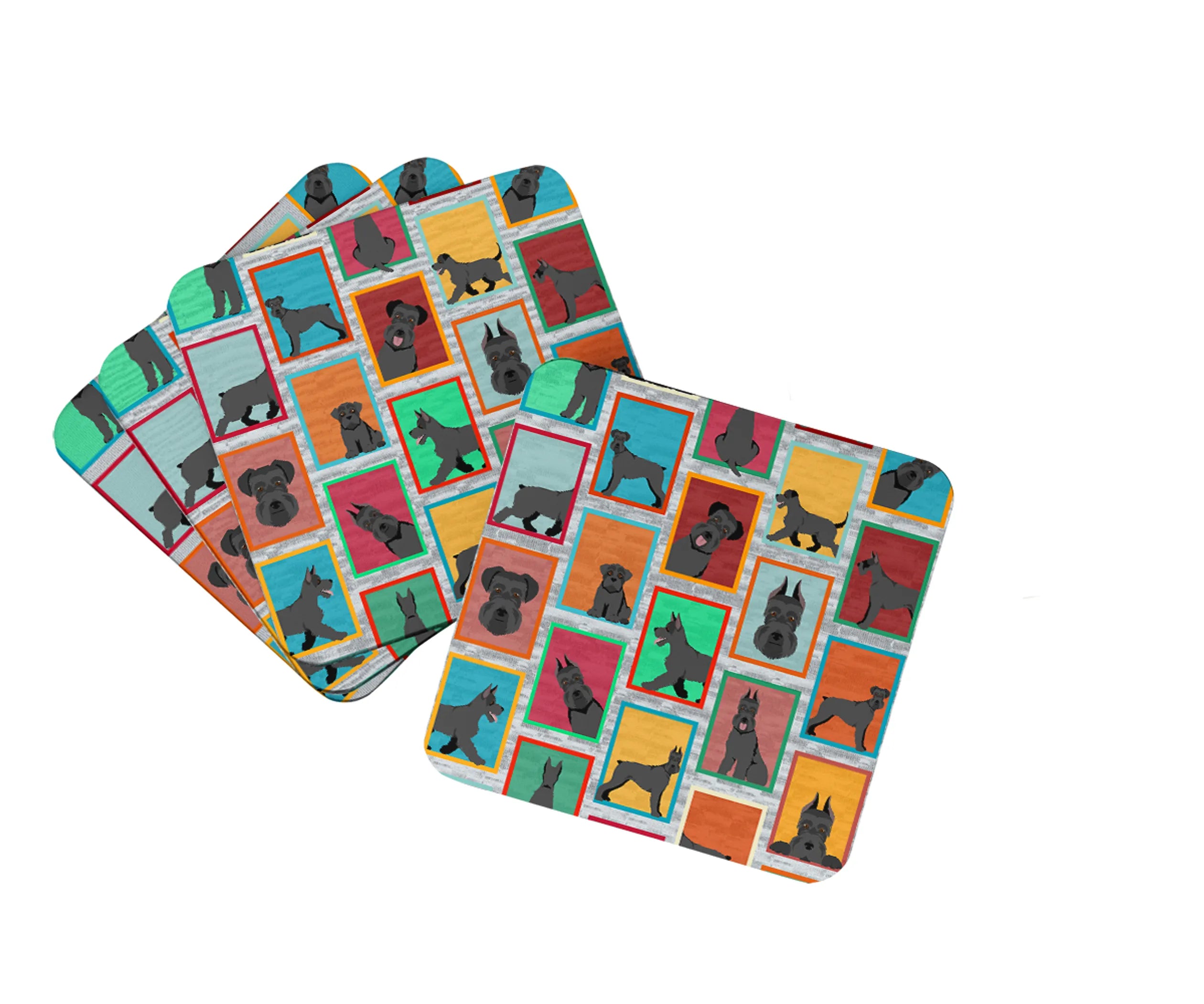 Lots of Dogs Foam Coasters - Size: 3.5 | Pack Of: 1 | Collection name: Lots of dogs