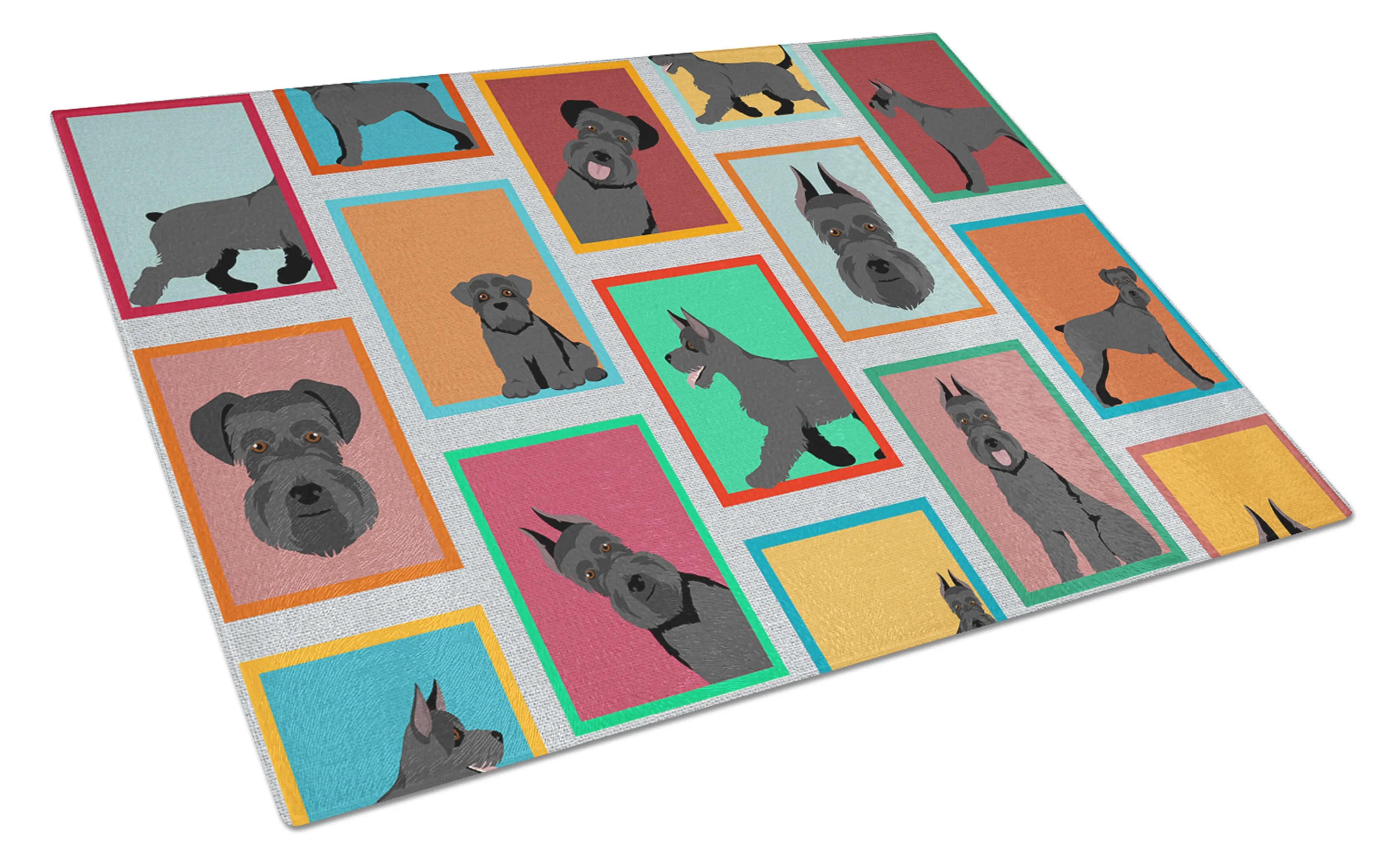 Lots of Dogs Glass Cutting Board - Size: LARGE | Pack Of: 1 | Collection name: Lots of dogs