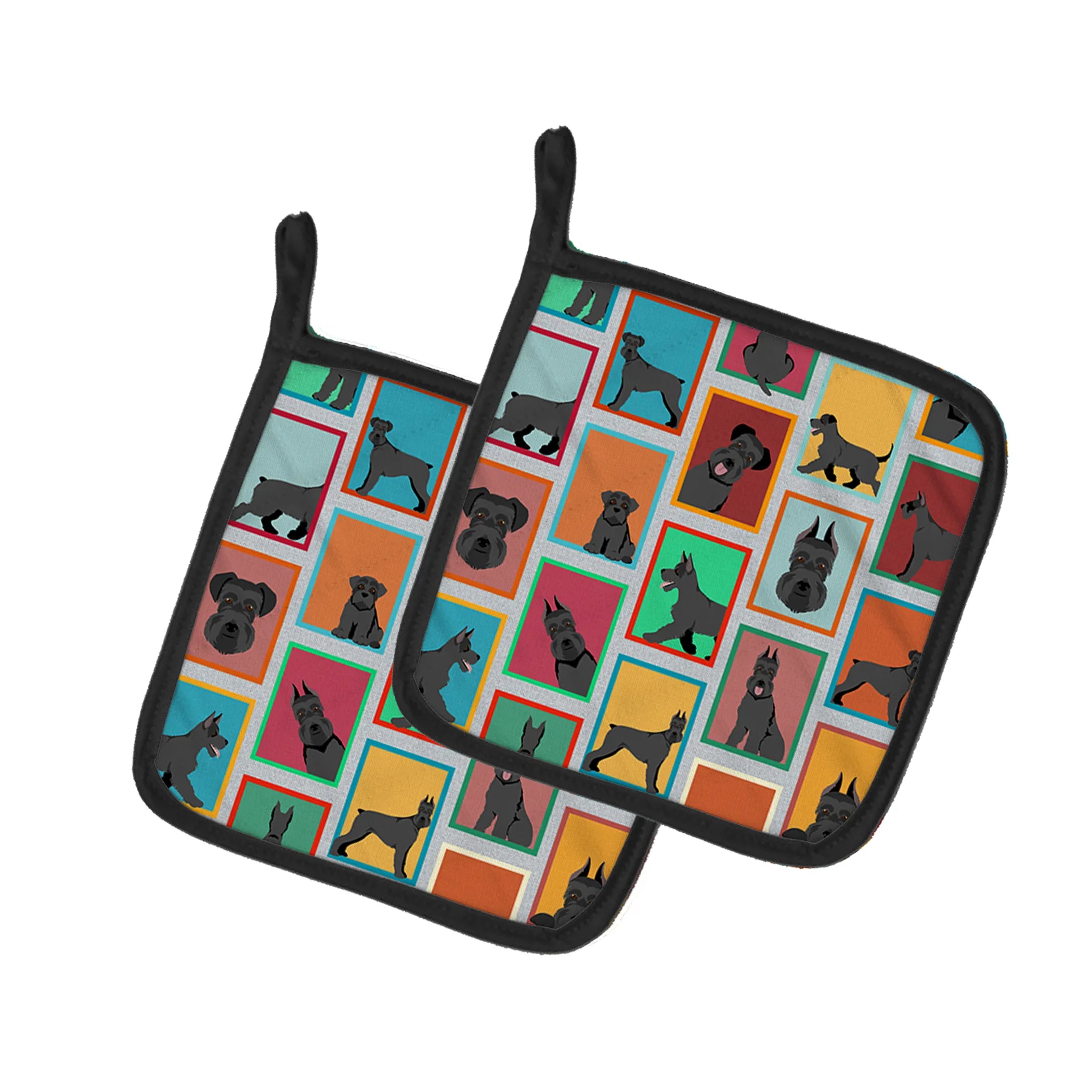 Lots of Dogs Pair of Pot Holders - Size: 7.5HX7.5W | Pack Of: 1 | Collection name: Lots of dogs