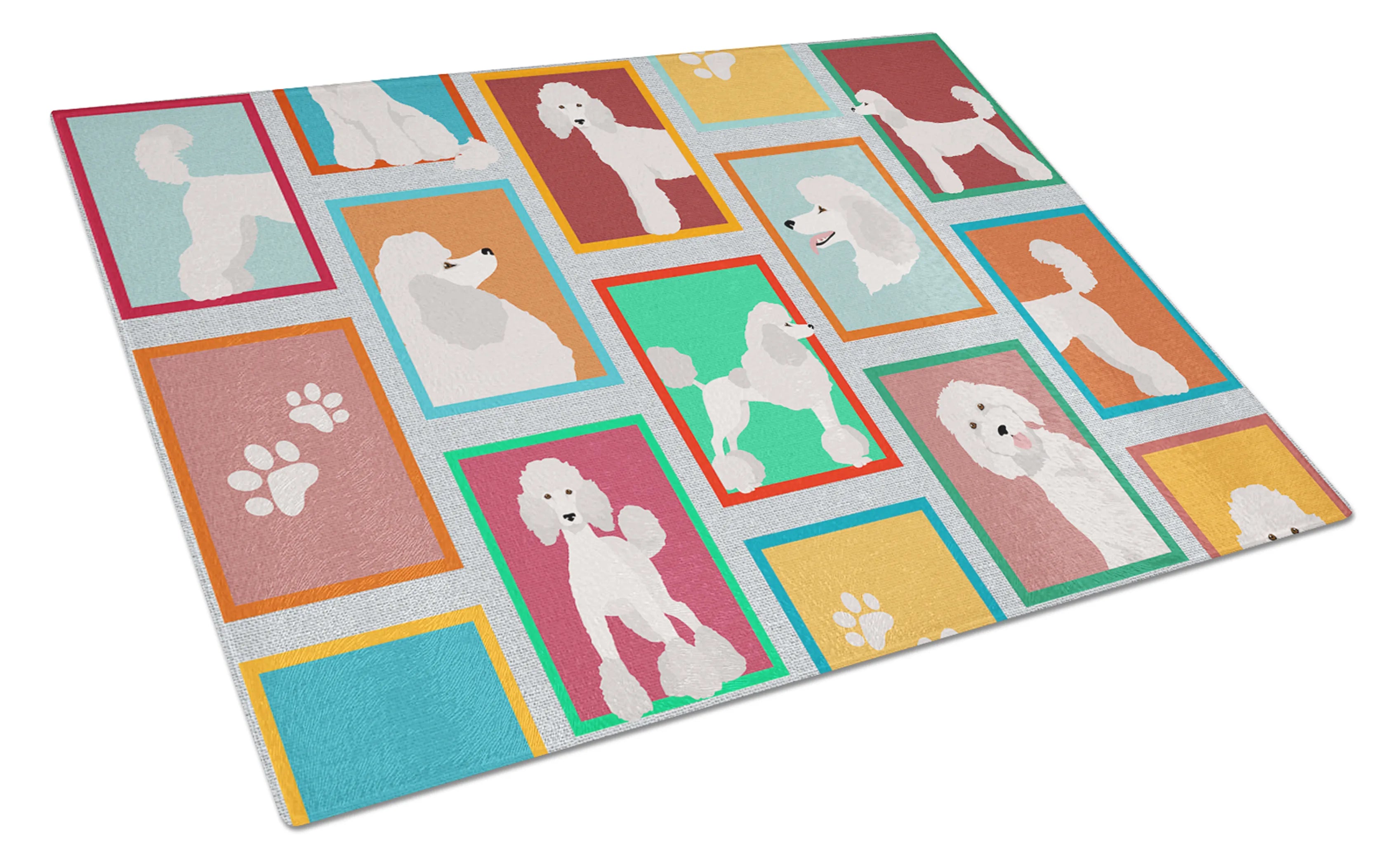 Lots of Dogs Glass Cutting Board - Size: LARGE | Pack Of: 1 | Collection name: Lots of dogs
