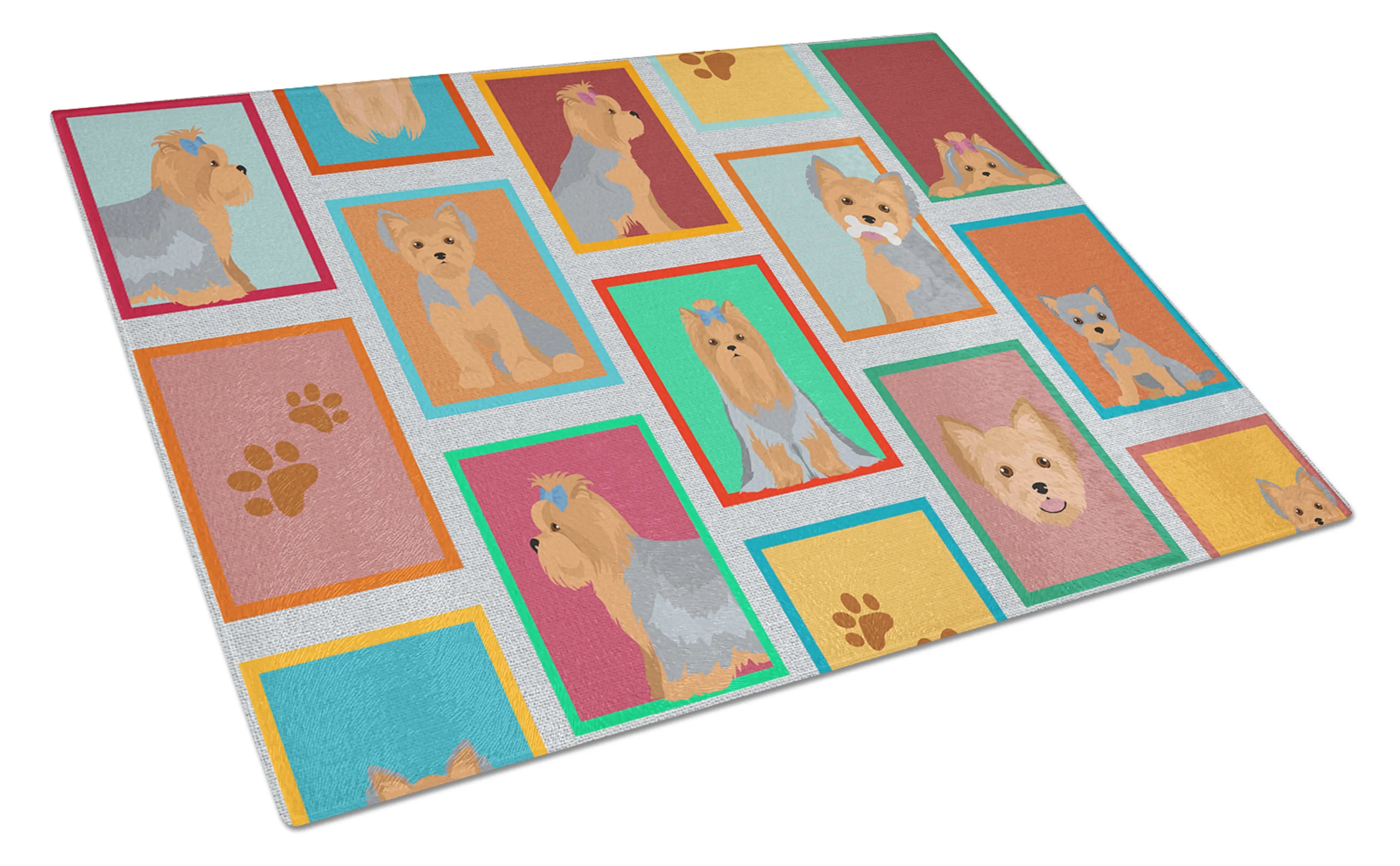 Lots of Dogs Glass Cutting Board - Size: LARGE | Pack Of: 1 | Collection name: Lots of dogs