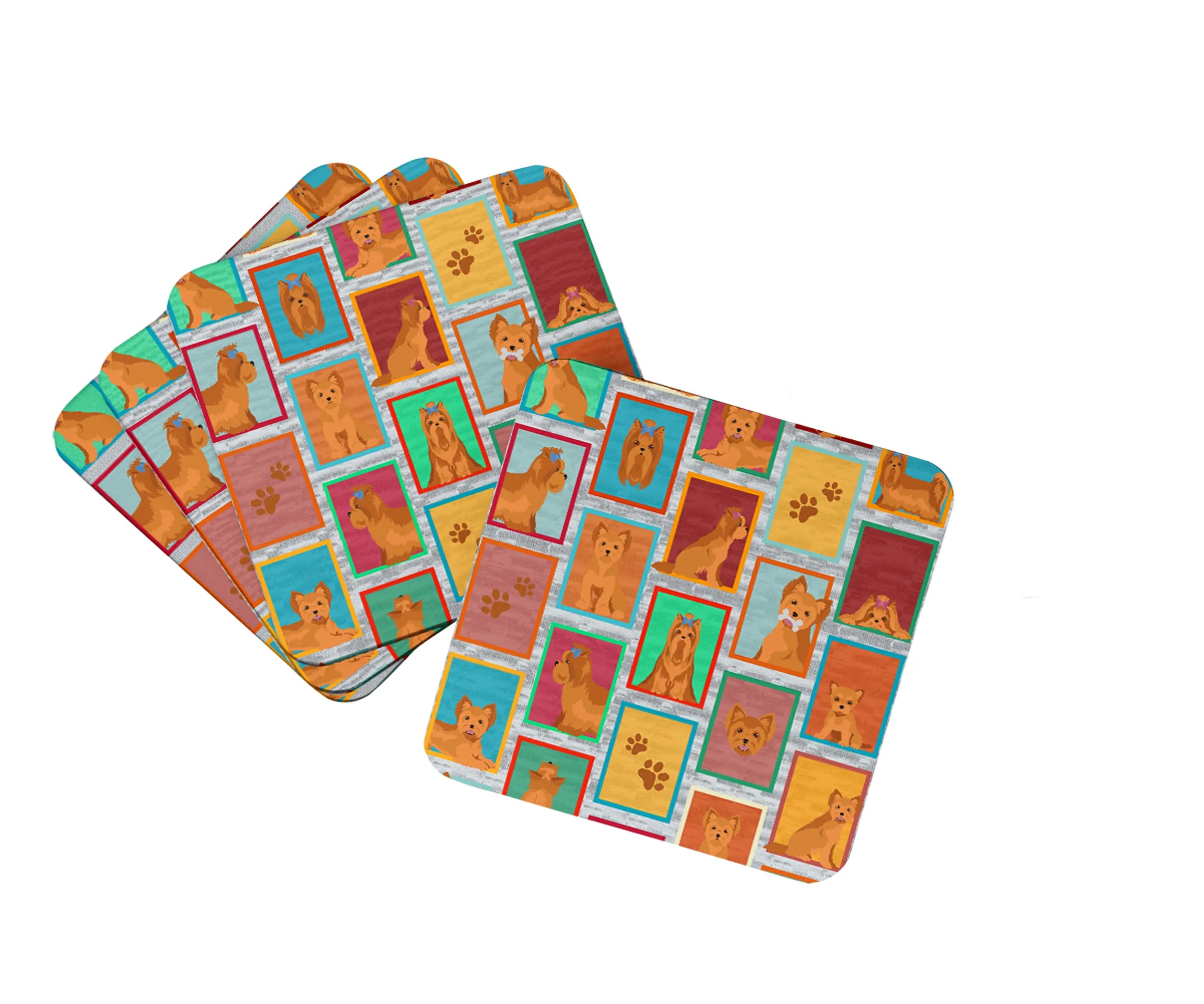 Lots of Dogs Foam Coasters - Size: 3.5 | Pack Of: 1 | Collection name: Lots of dogs