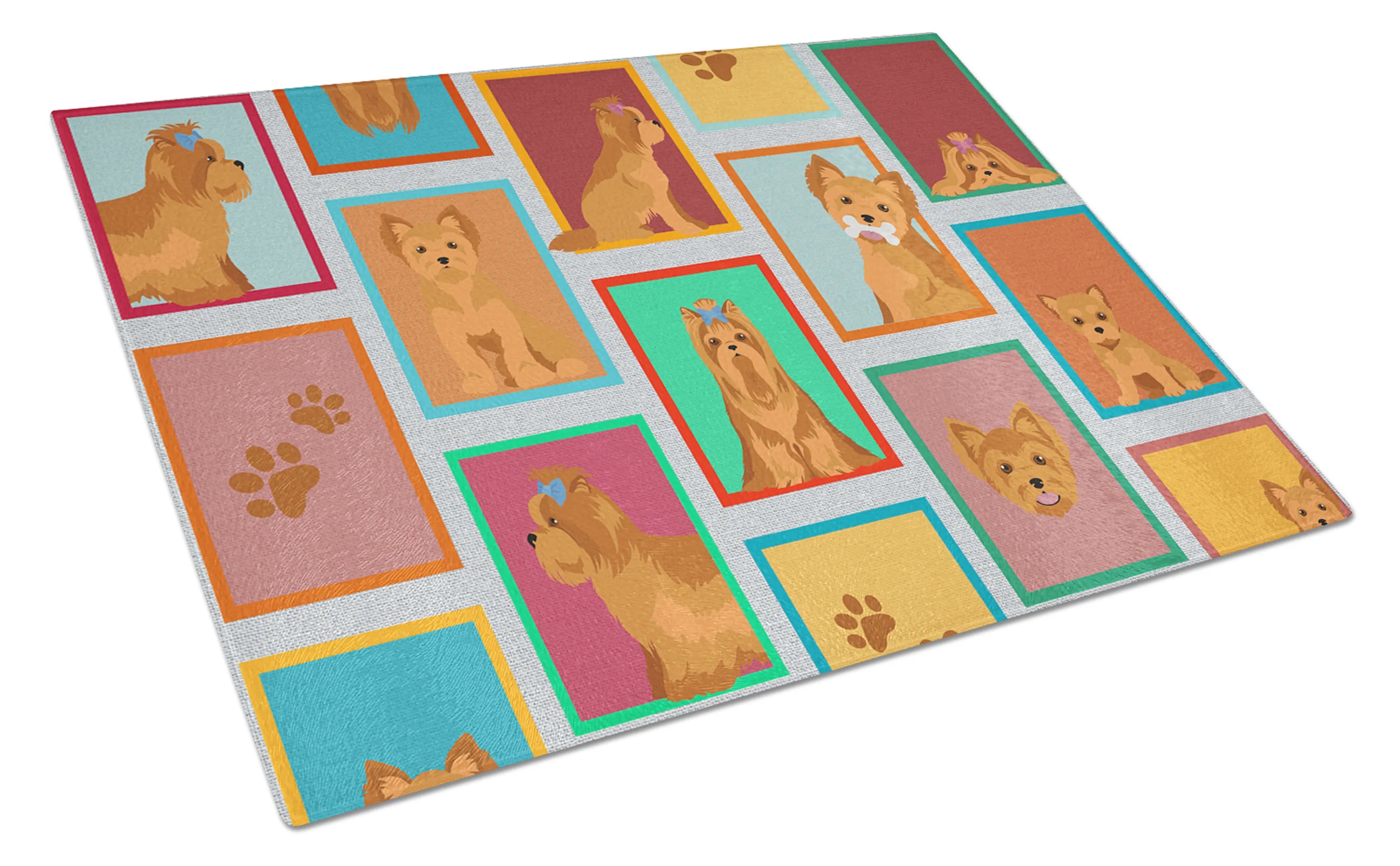 Lots of Dogs Glass Cutting Board - Size: LARGE | Pack Of: 1 | Collection name: Lots of dogs