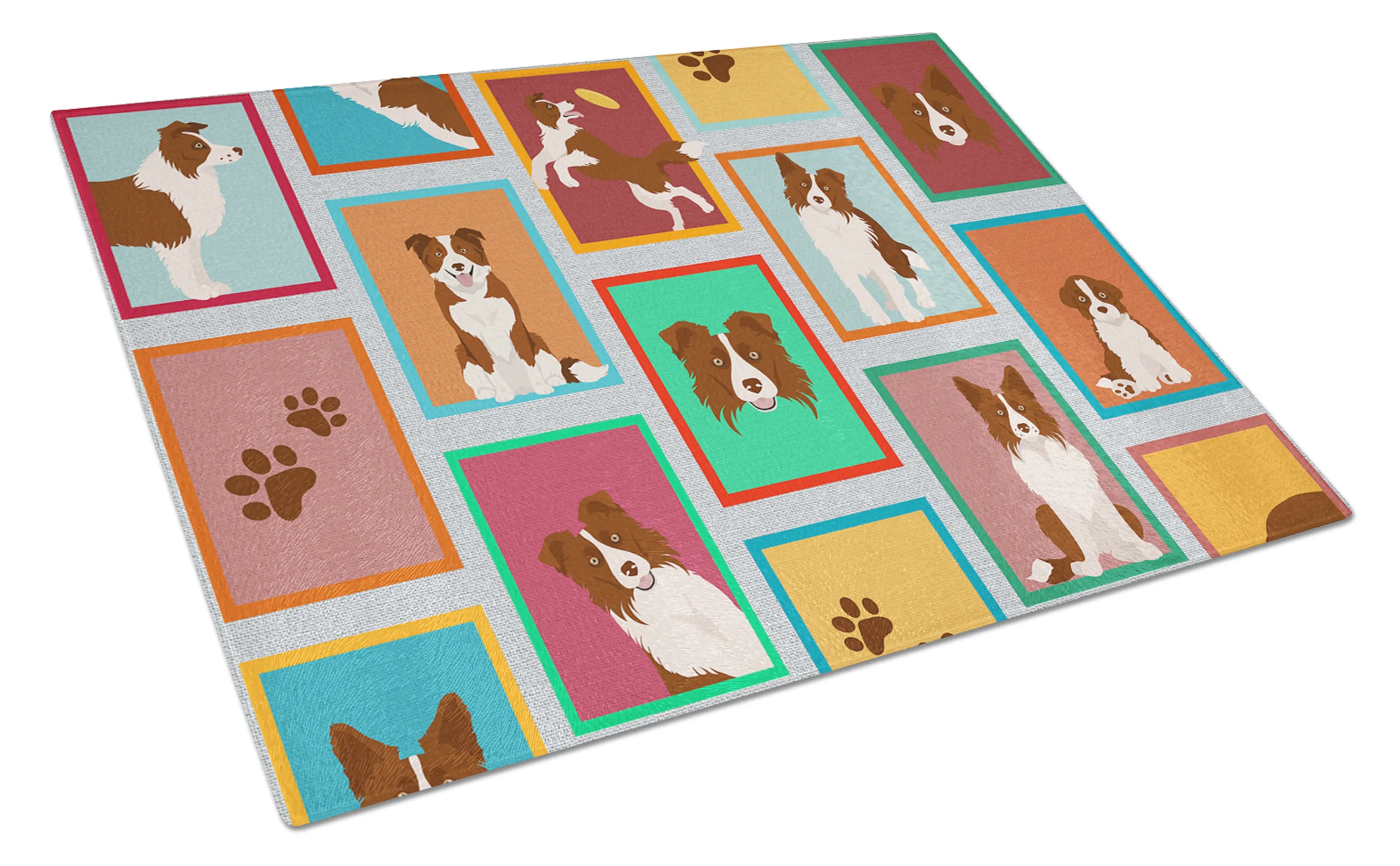 Lots of Dogs Glass Cutting Board - Size: LARGE | Pack Of: 1 | Collection name: Lots of dogs