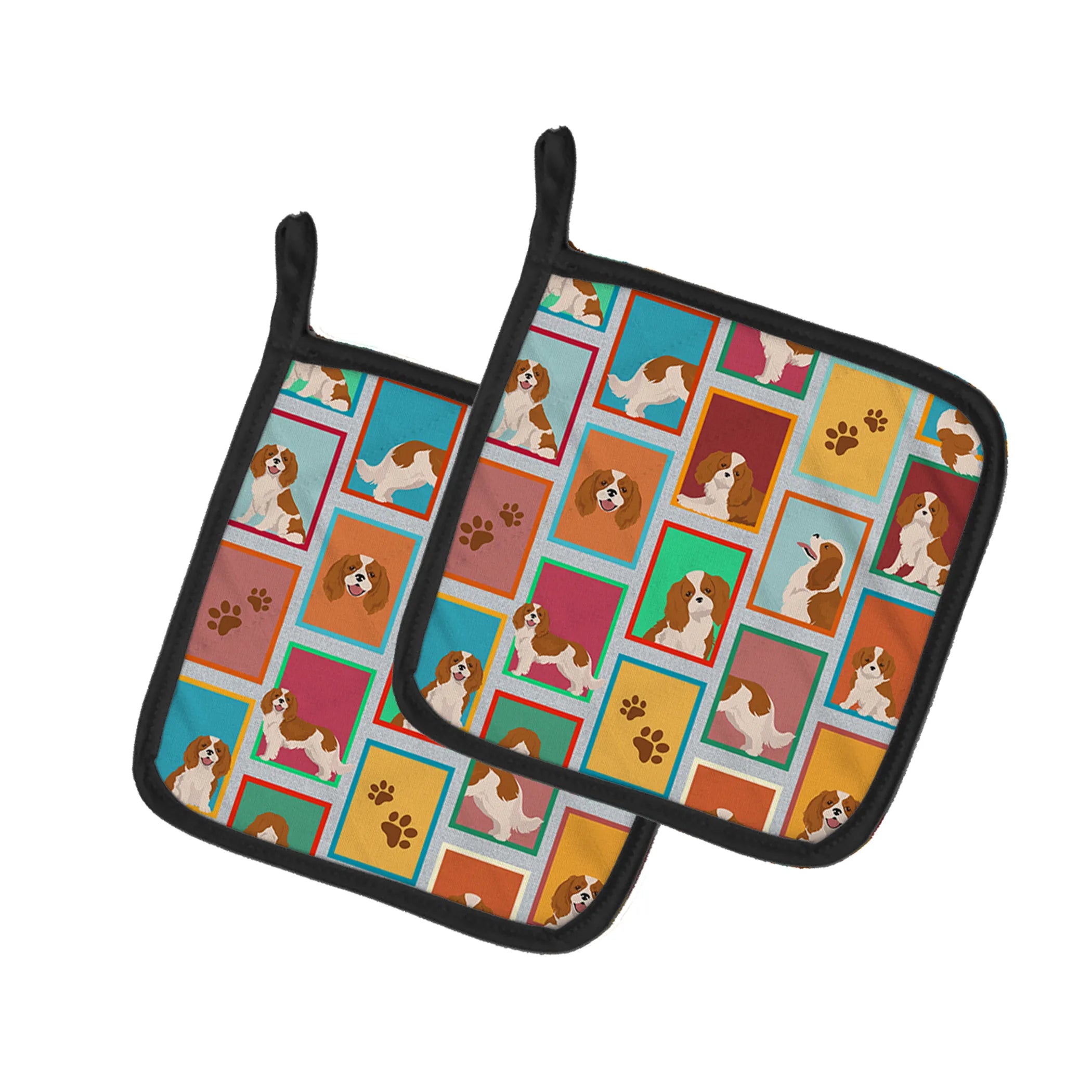 Lots of Dogs Pair of Pot Holders - Size: 7.5HX7.5W | Pack Of: 1 | Collection name: Lots of dogs