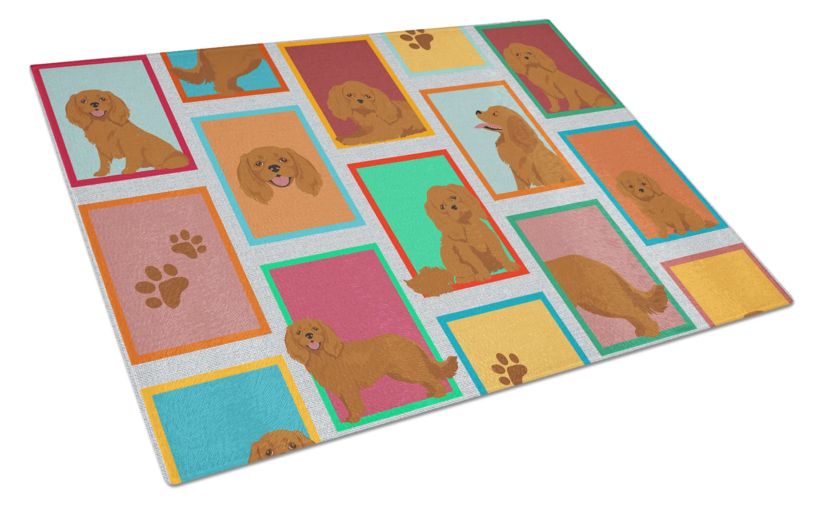 Lots of Dogs Glass Cutting Board - Size: LARGE | Pack Of: 1 | Collection name: Lots of dogs