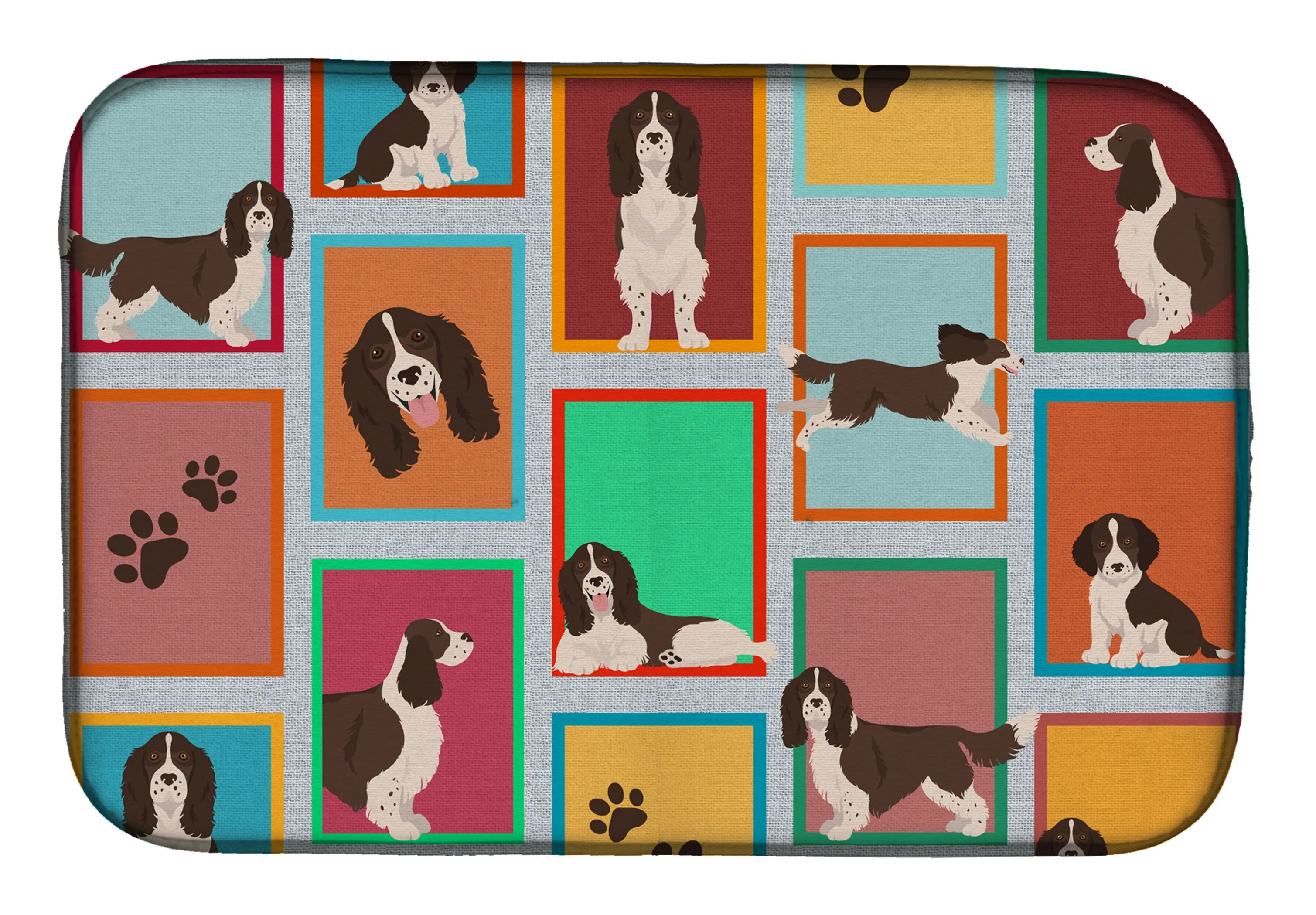 Lots of Dogs Dish Drying Mat - Size: 14  X 21" | Pack Of: 1 | Collection name: Lots of dogs