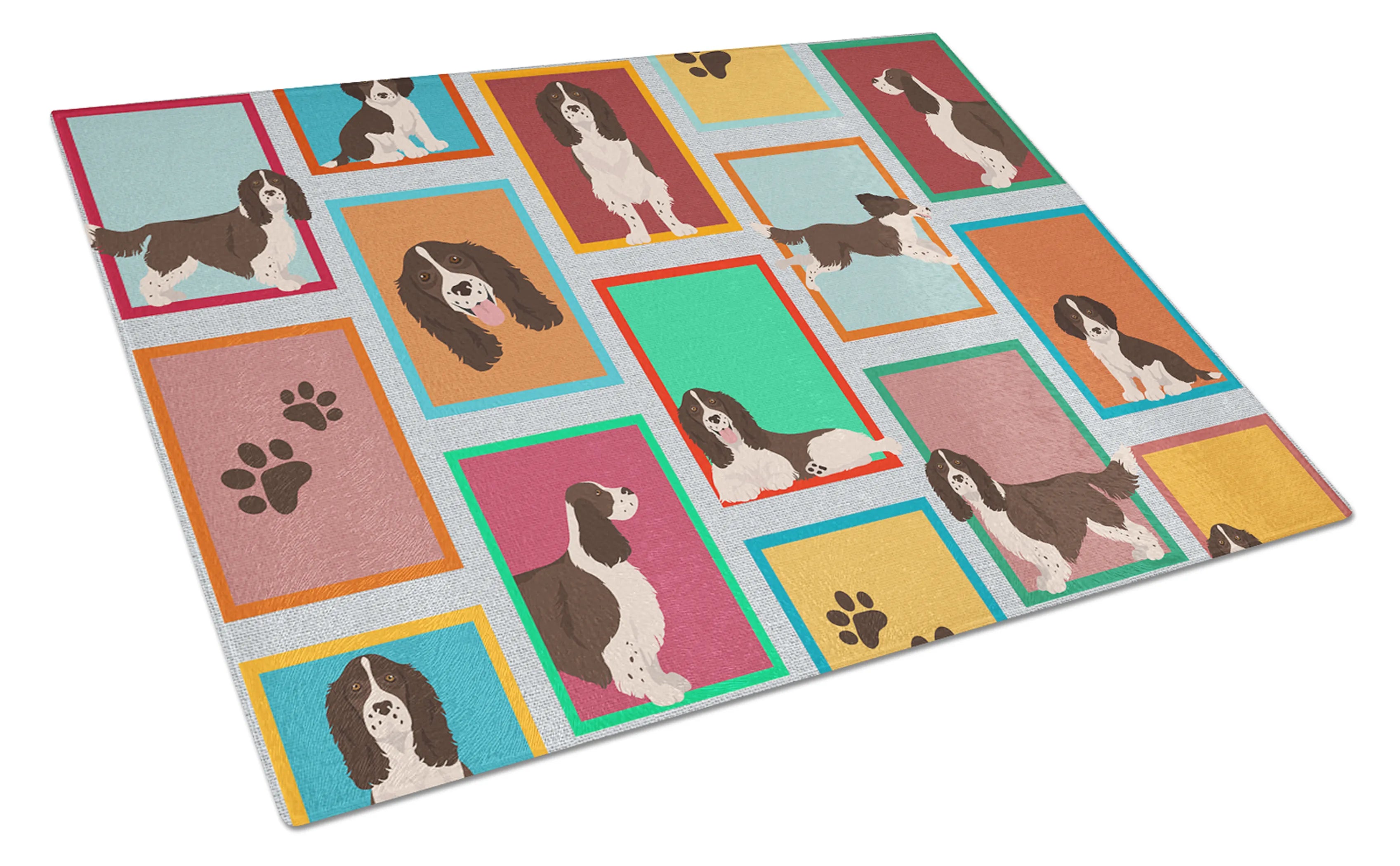 Lots of Dogs Glass Cutting Board - Size: LARGE | Pack Of: 1 | Collection name: Lots of dogs