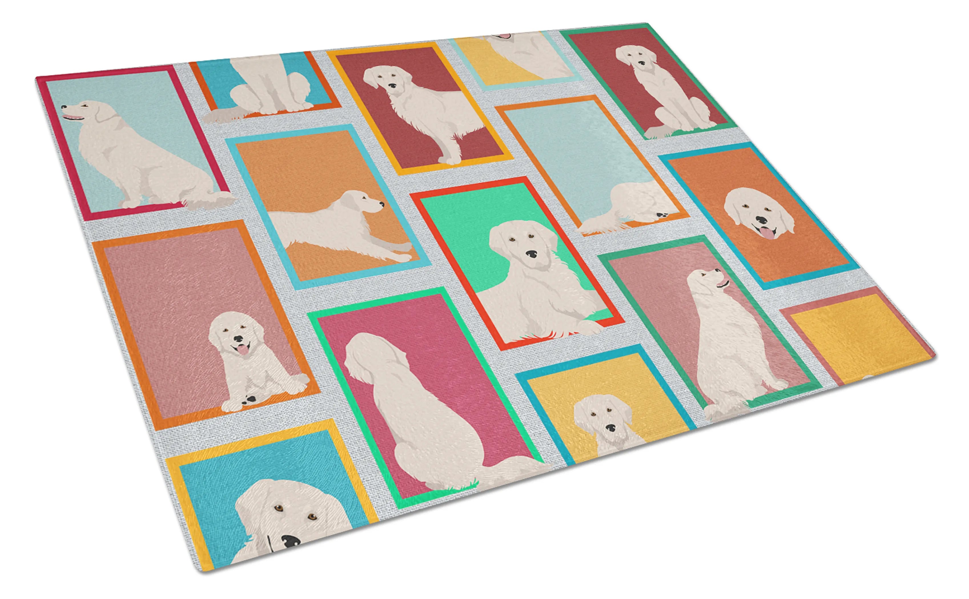 Lots of Dogs Glass Cutting Board - Size: LARGE | Pack Of: 1 | Collection name: Lots of dogs