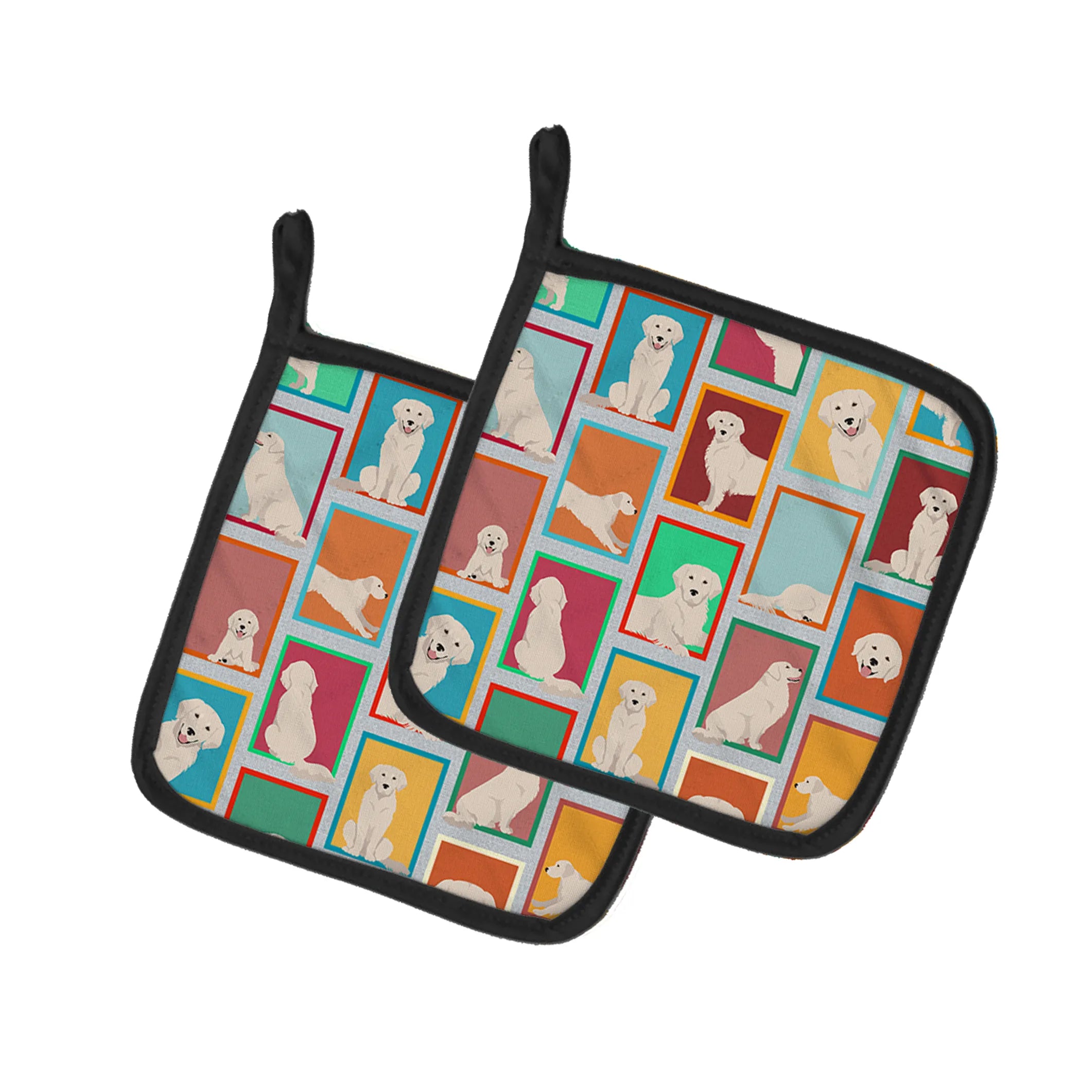 Lots of Dogs Pair of Pot Holders - Size: 7.5HX7.5W | Pack Of: 1 | Collection name: Lots of dogs