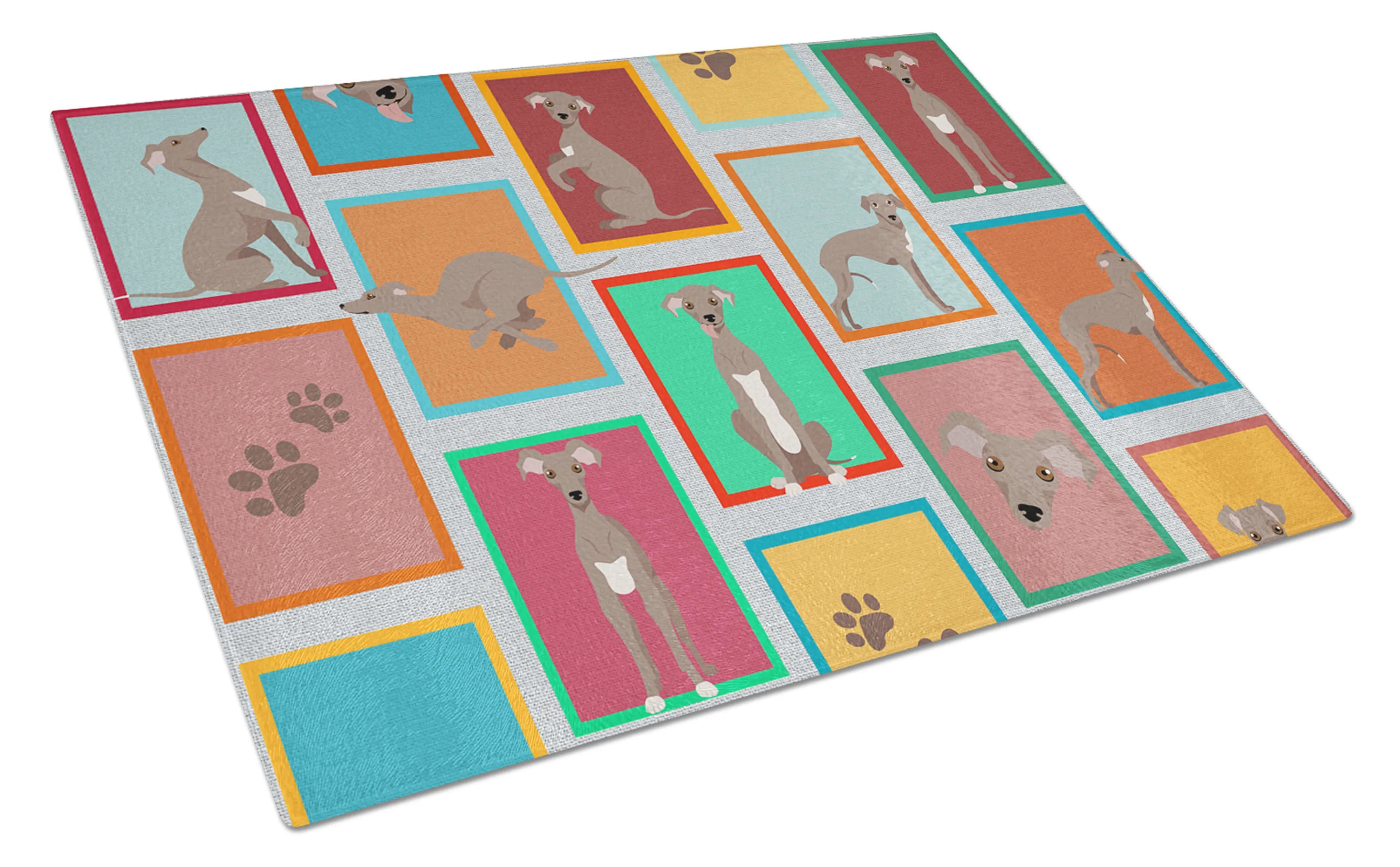 Lots of Dogs Glass Cutting Board - Size: LARGE | Pack Of: 1 | Collection name: Lots of dogs