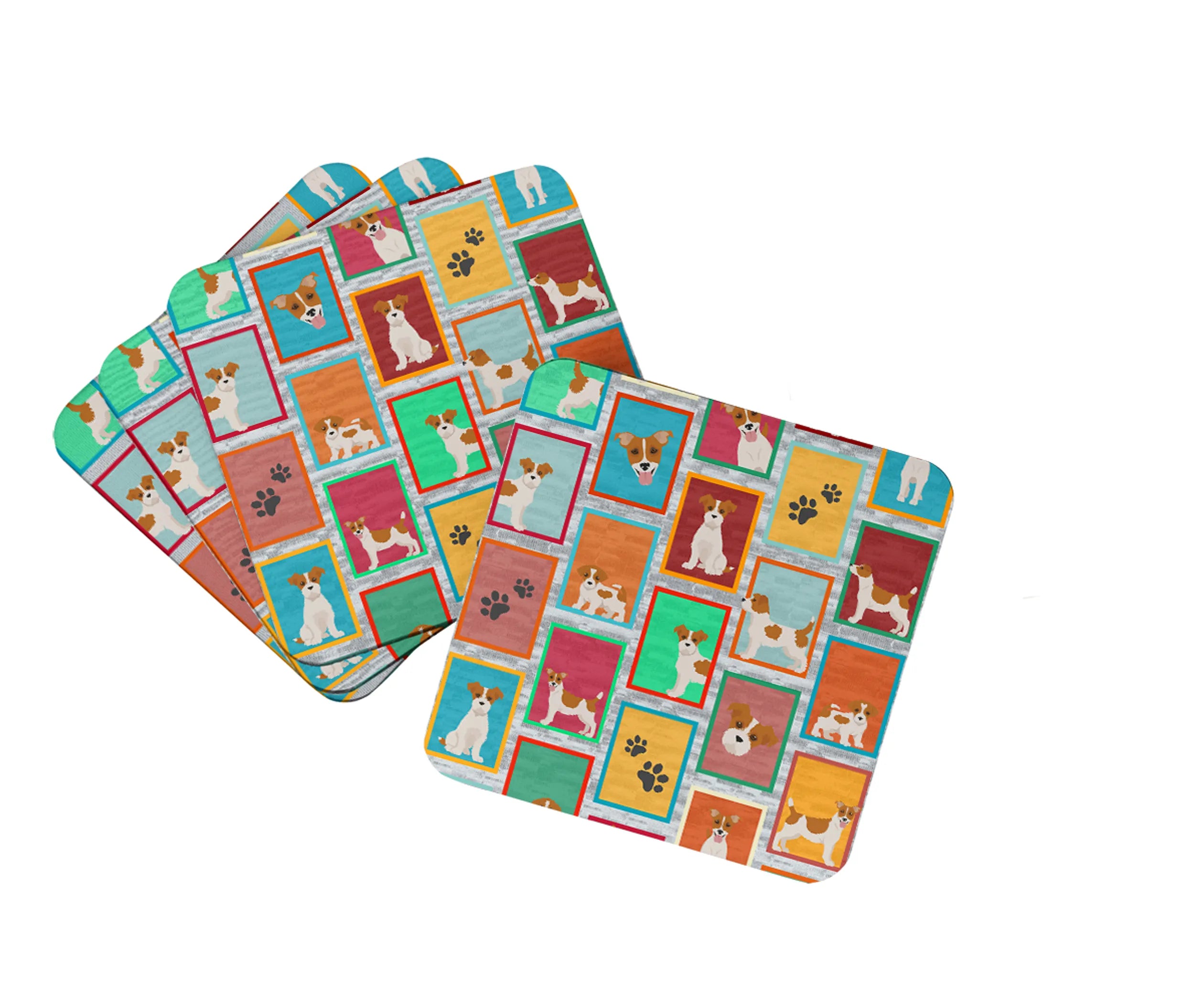 Lots of Dogs Foam Coasters - Size: 3.5 | Pack Of: 1 | Collection name: Lots of dogs