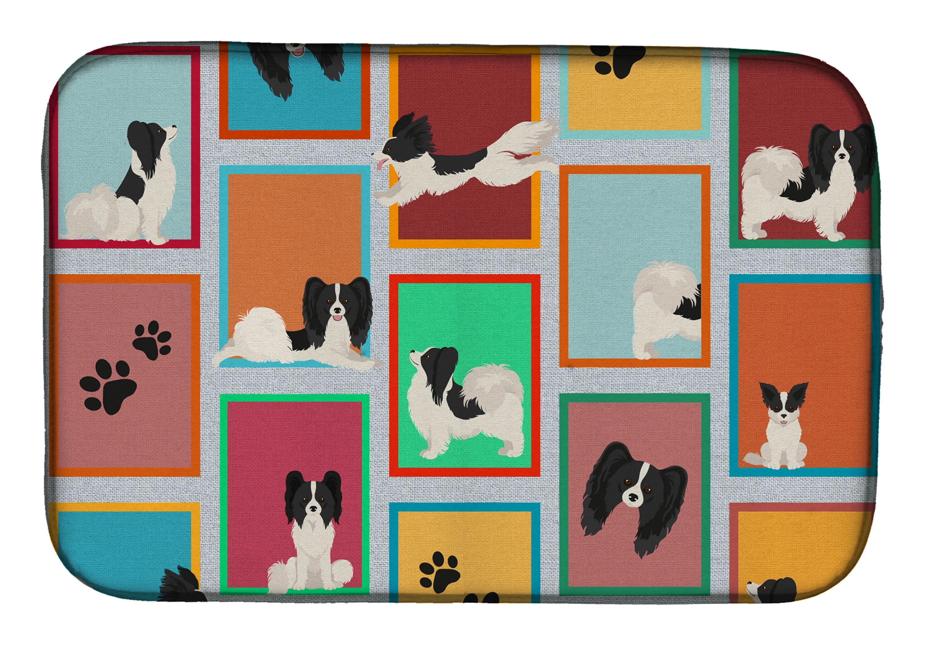 Lots of Dogs Dish Drying Mat - Size: 14  X 21" | Pack Of: 1 | Collection name: Lots of dogs