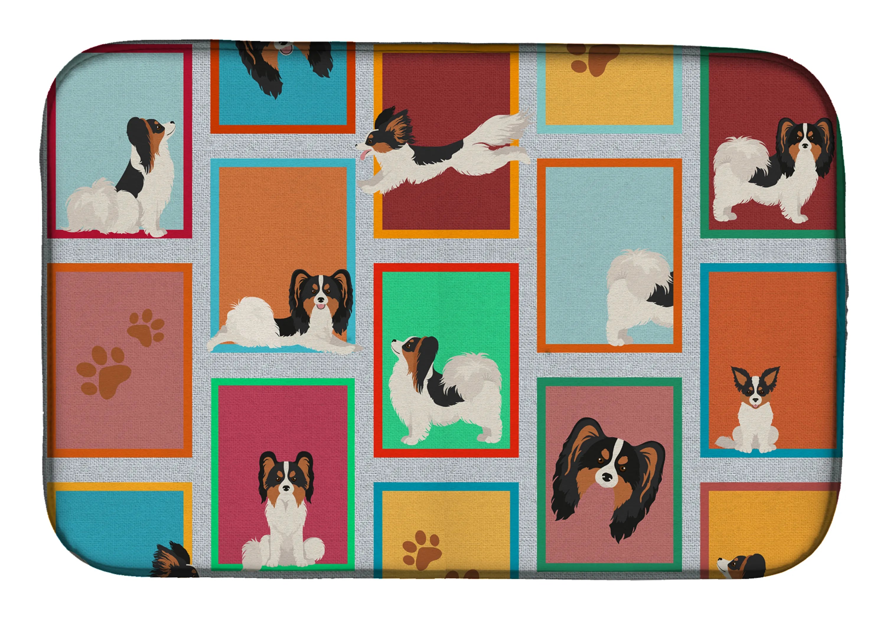 Lots of Dogs Dish Drying Mat - Size: 14  X 21" | Pack Of: 1 | Collection name: Lots of dogs