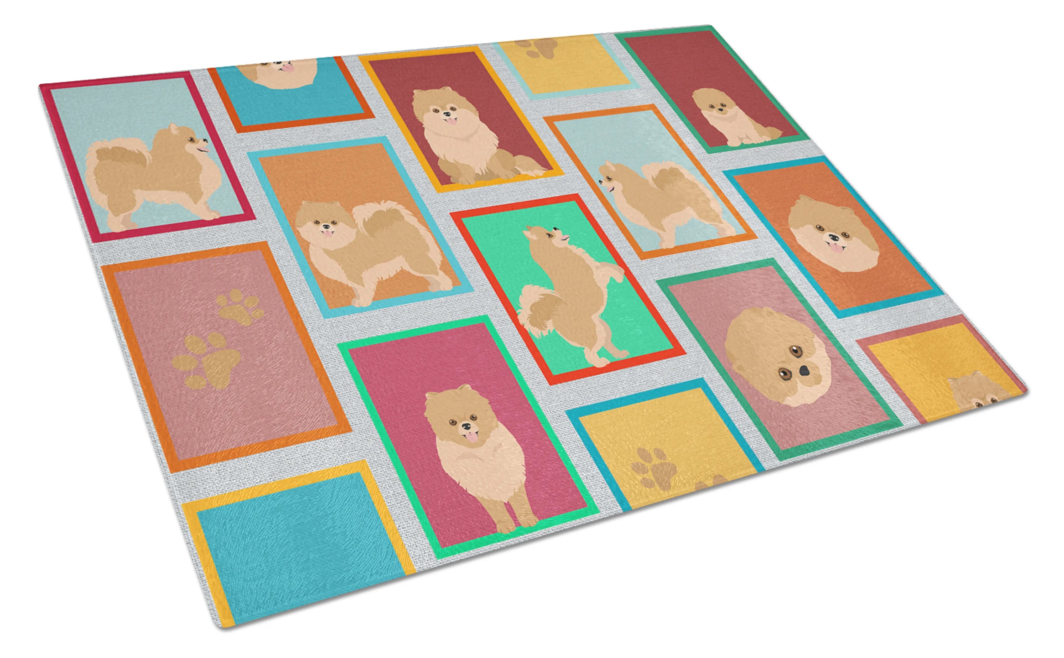 Lots of Dogs Glass Cutting Board - Size: LARGE | Pack Of: 1 | Collection name: Lots of dogs