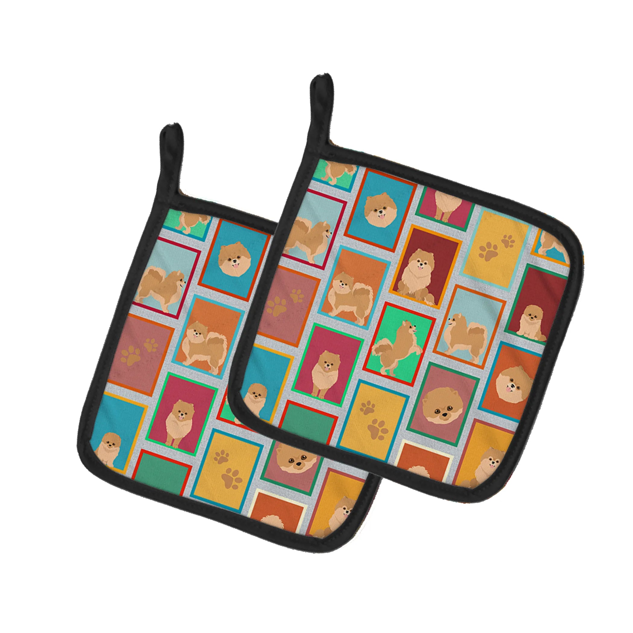 Lots of Dogs Pair of Pot Holders - Size: 7.5HX7.5W | Pack Of: 1 | Collection name: Lots of dogs