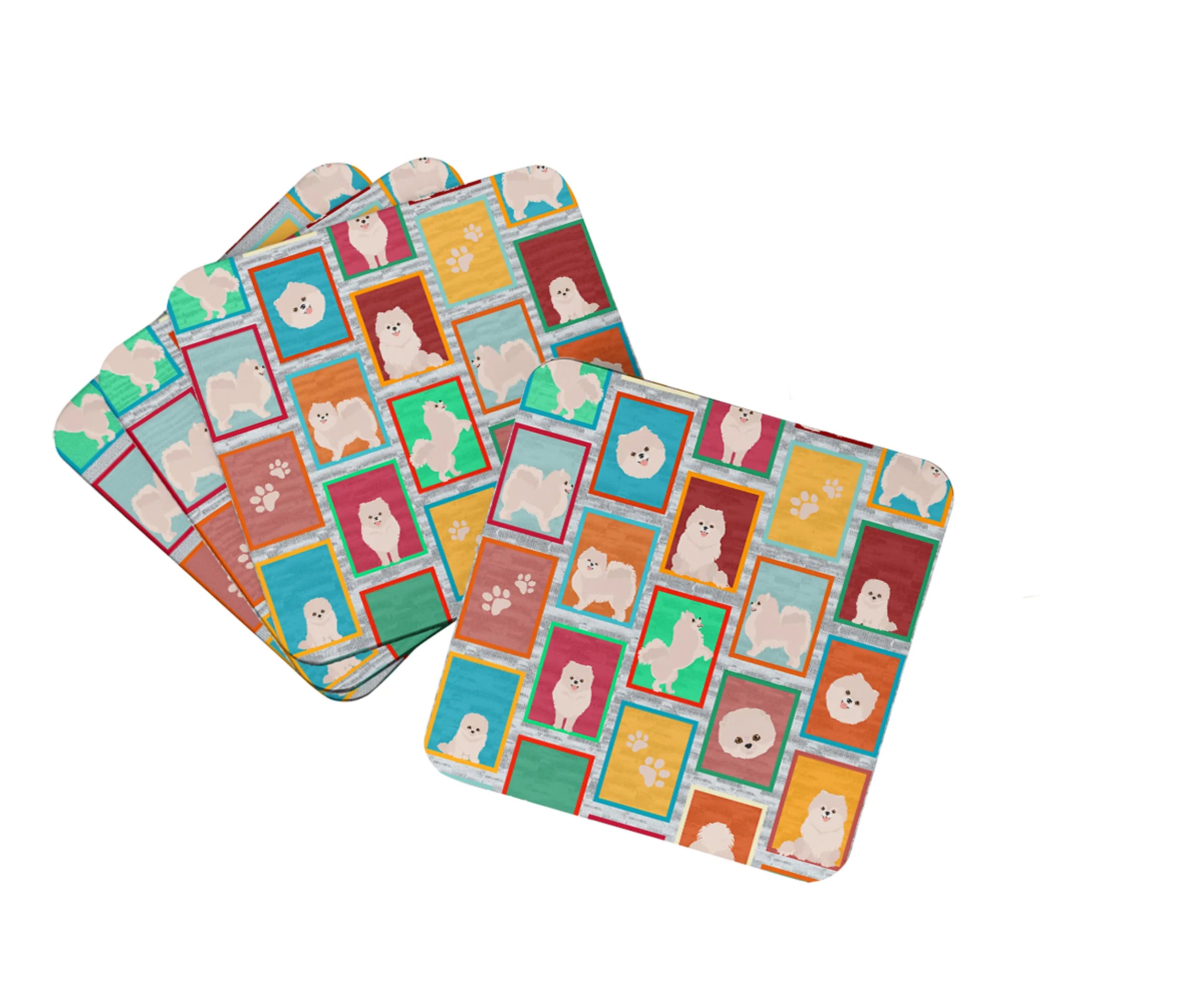 Lots of Dogs Foam Coasters - Size: 3.5 | Pack Of: 1 | Collection name: Lots of dogs