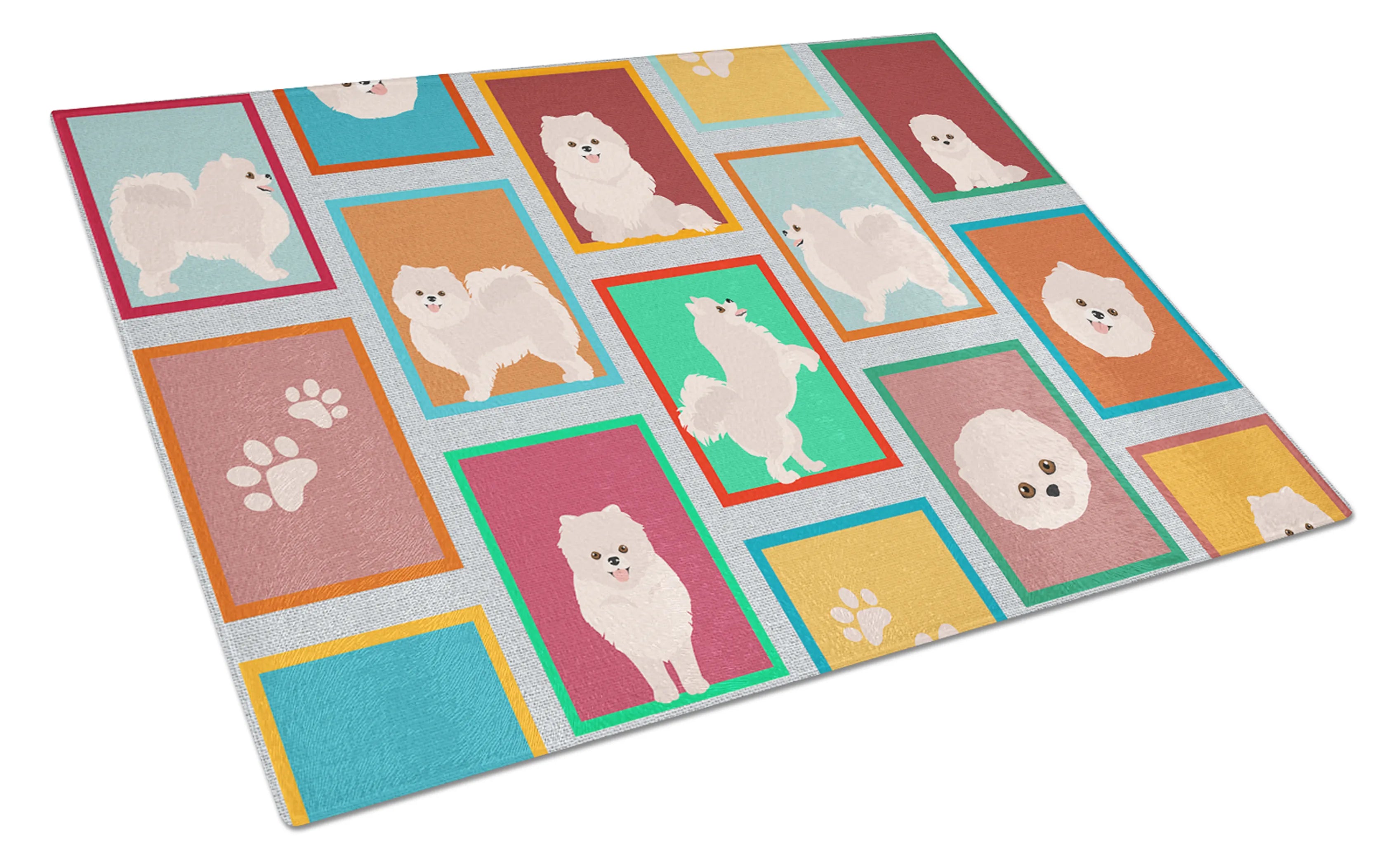Lots of Dogs Glass Cutting Board - Size: LARGE | Pack Of: 1 | Collection name: Lots of dogs