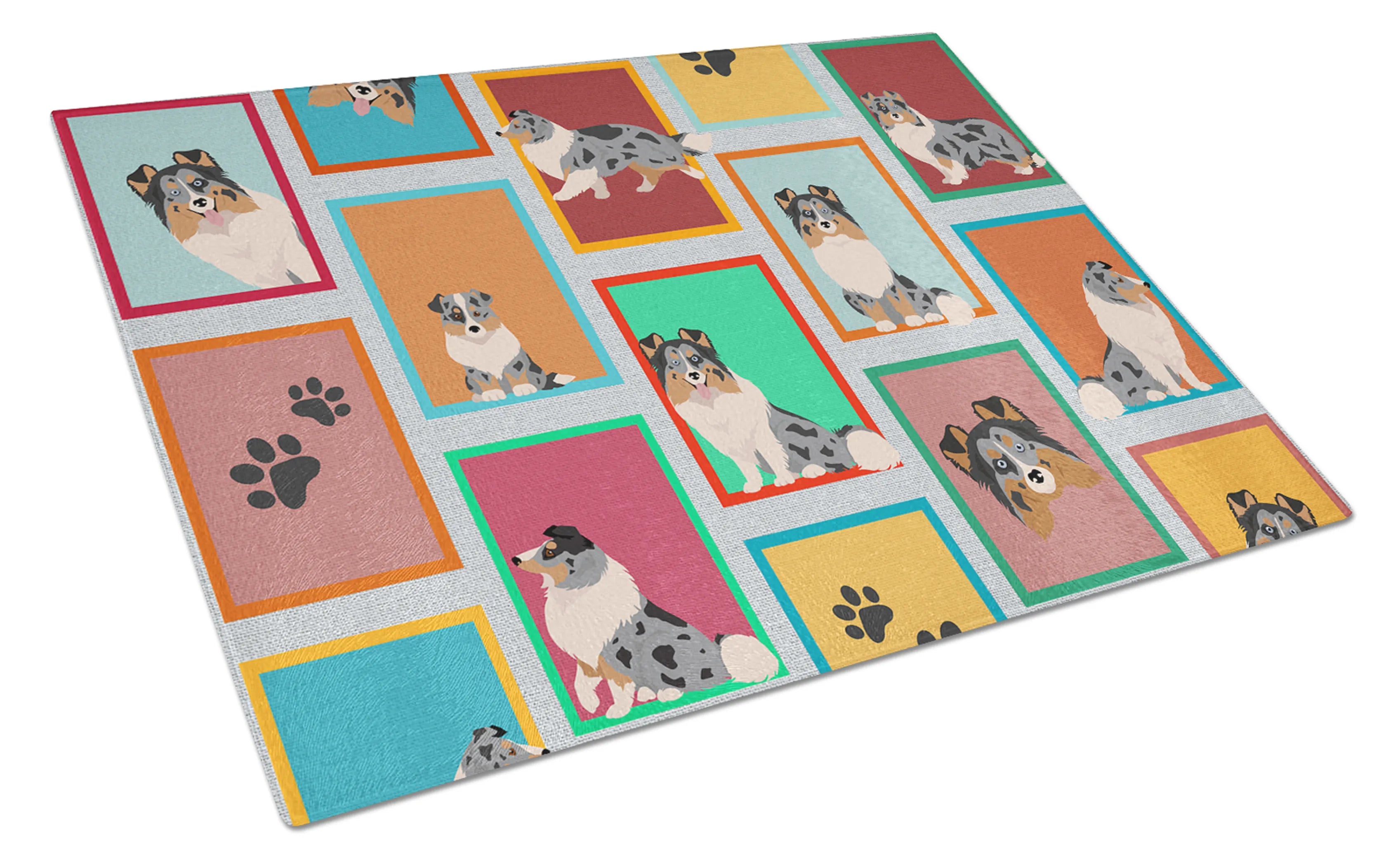 Lots of Dogs Glass Cutting Board - Size: LARGE | Pack Of: 1 | Collection name: Lots of dogs