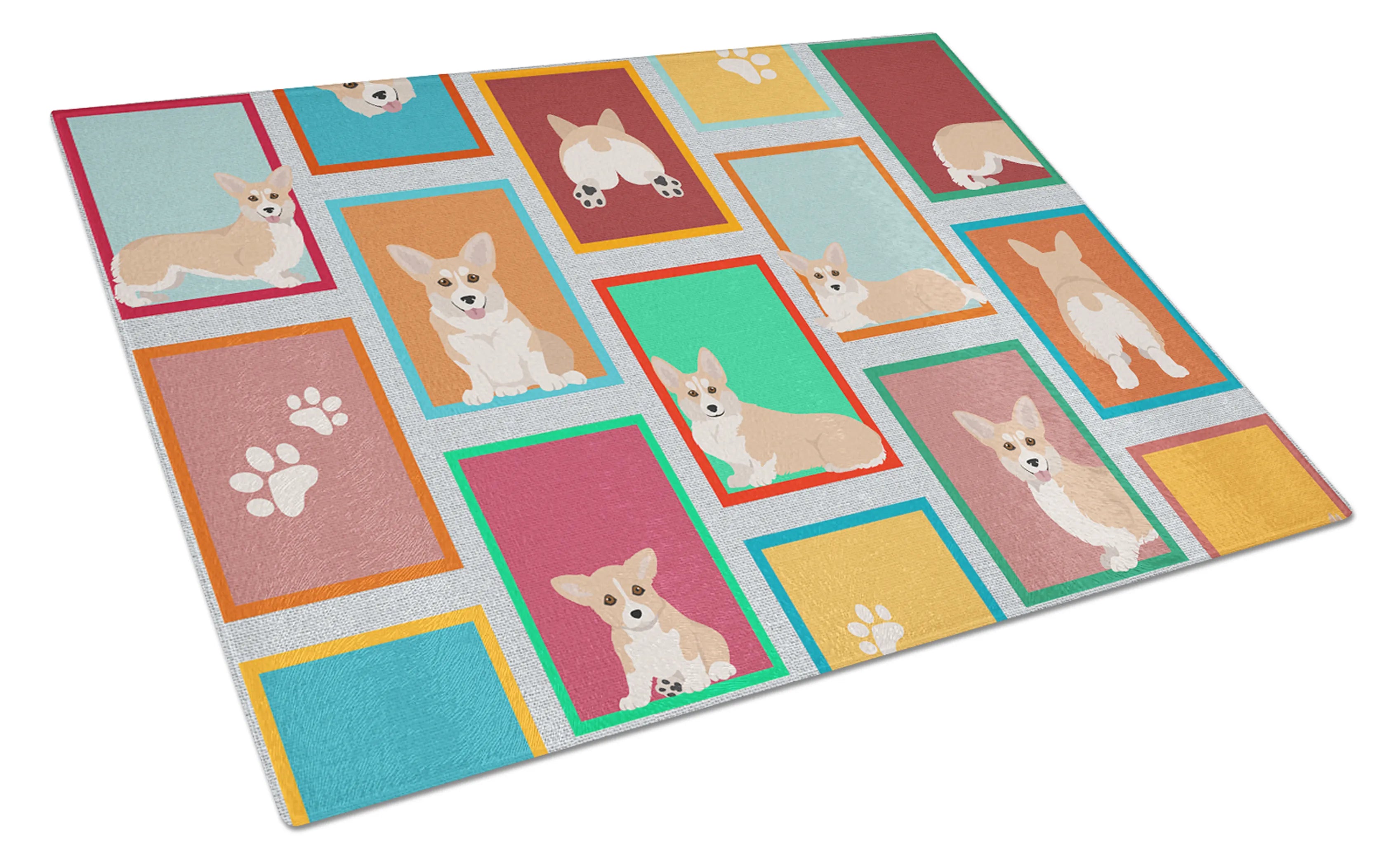 Lots of Dogs Glass Cutting Board - Size: LARGE | Pack Of: 1 | Collection name: Lots of dogs