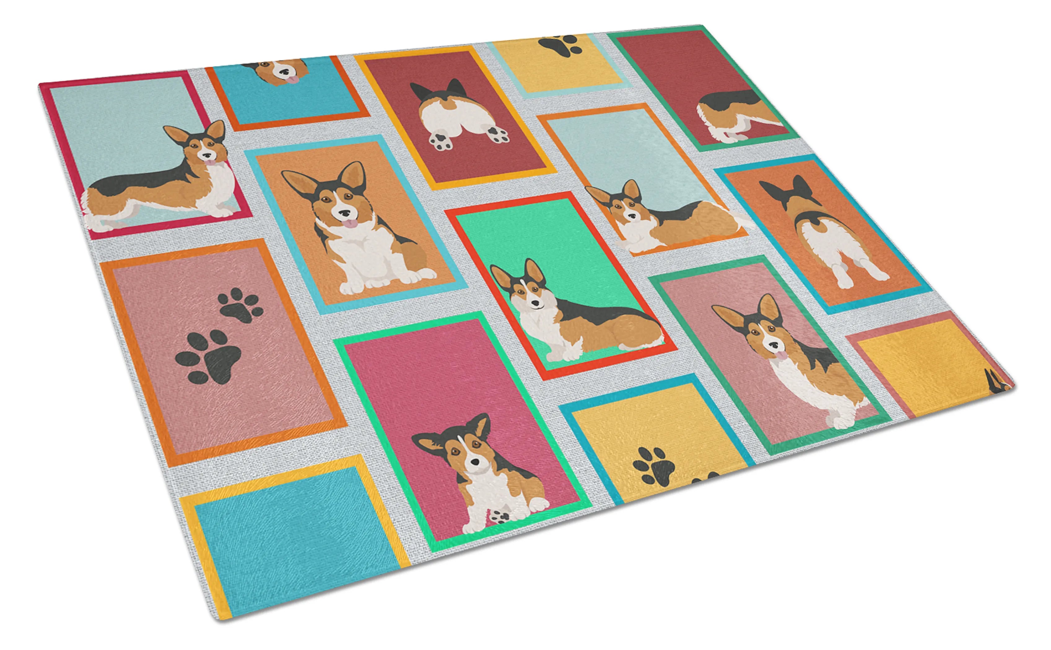 Lots of Dogs Glass Cutting Board - Size: LARGE | Pack Of: 1 | Collection name: Lots of dogs