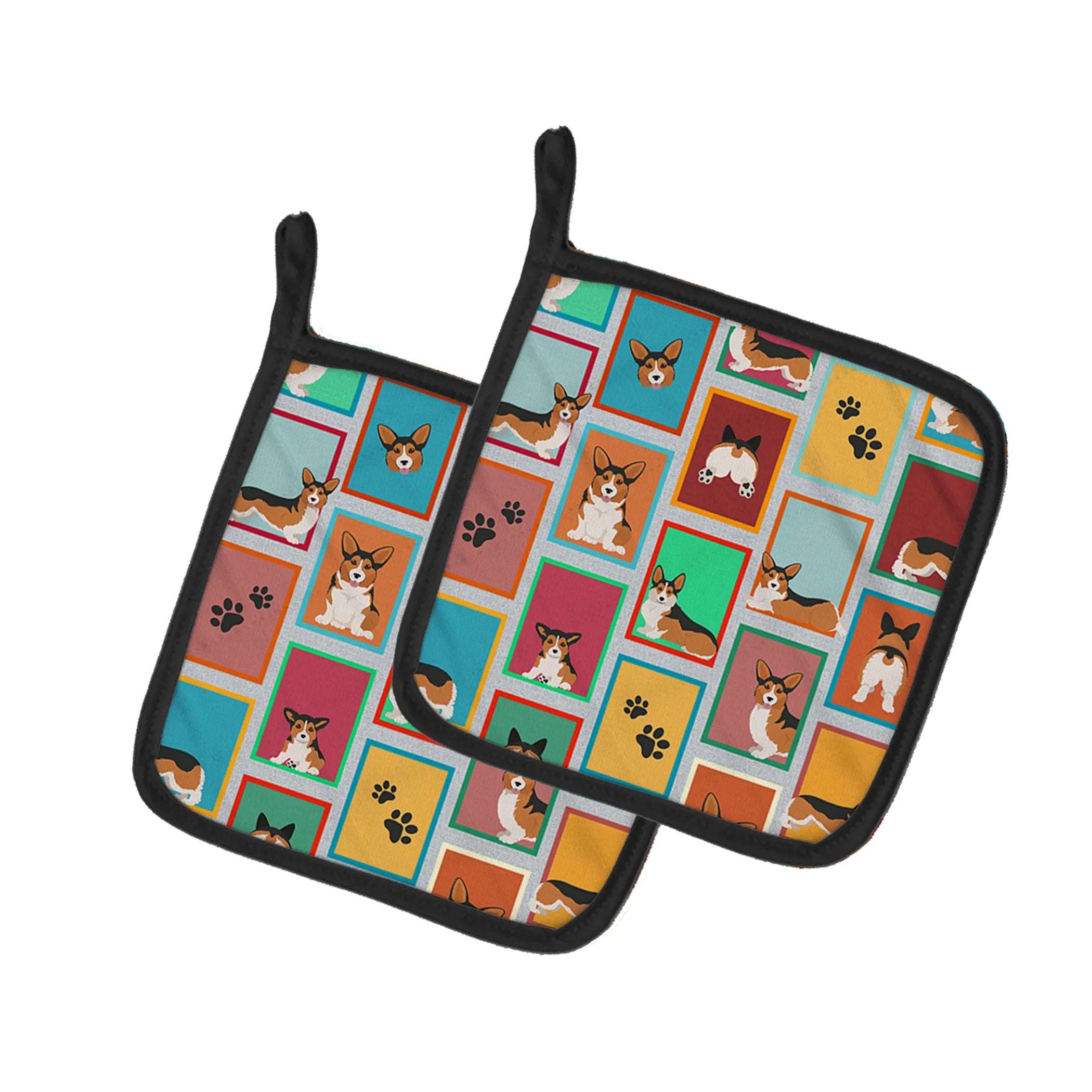 Lots of Dogs Pair of Pot Holders - Size: 7.5HX7.5W | Pack Of: 1 | Collection name: Lots of dogs