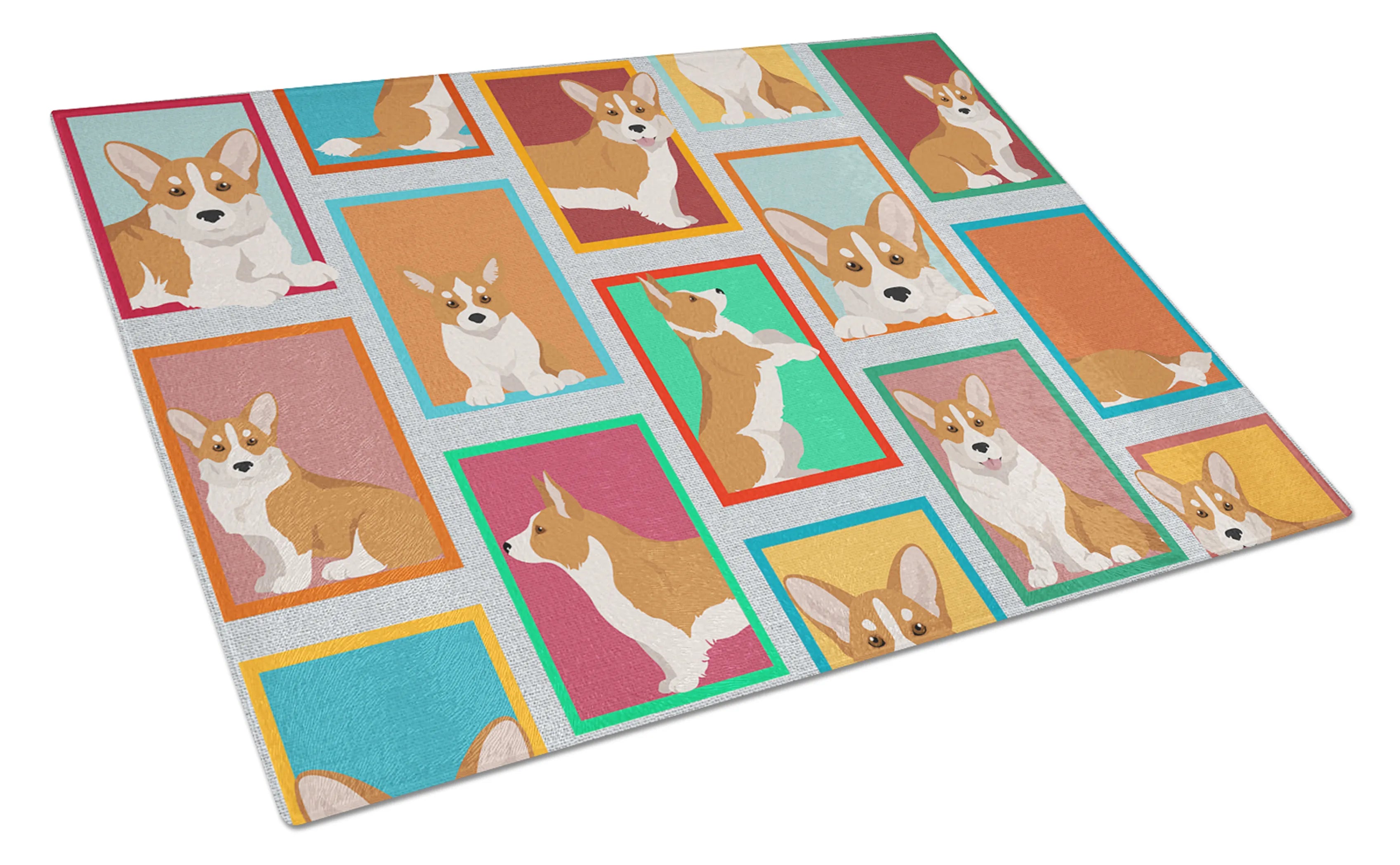 Lots of Dogs Glass Cutting Board - Size: LARGE | Pack Of: 1 | Collection name: Lots of dogs