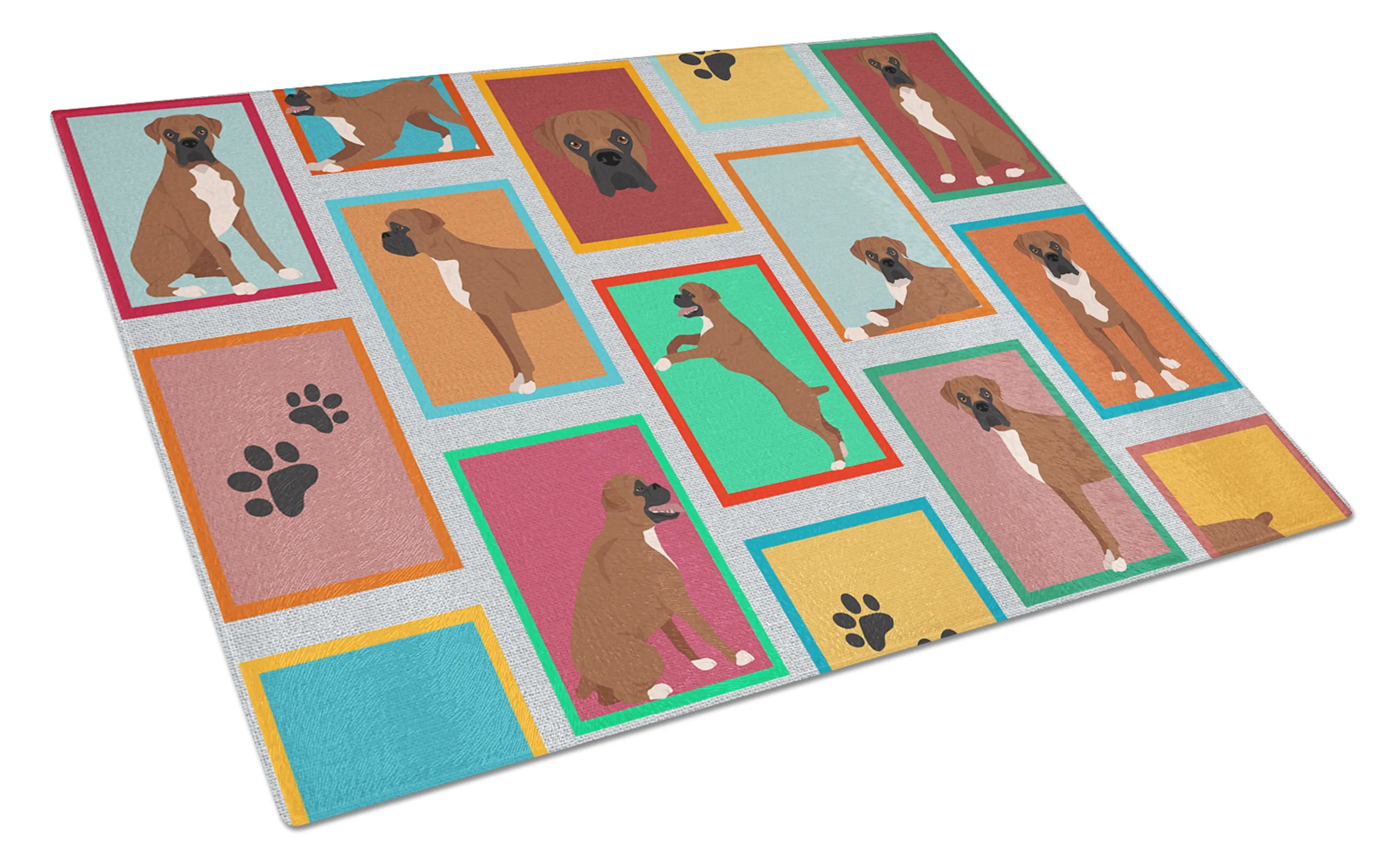 Lots of Dogs Glass Cutting Board - Size: LARGE | Pack Of: 1 | Collection name: Lots of dogs