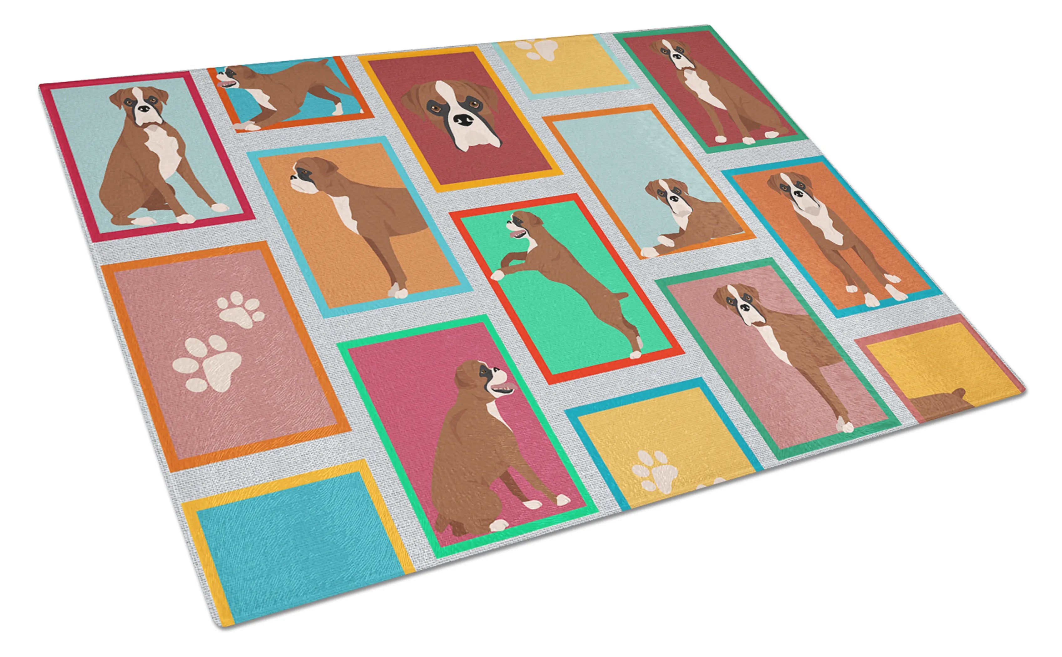 Lots of Dogs Glass Cutting Board - Size: LARGE | Pack Of: 1 | Collection name: Lots of dogs