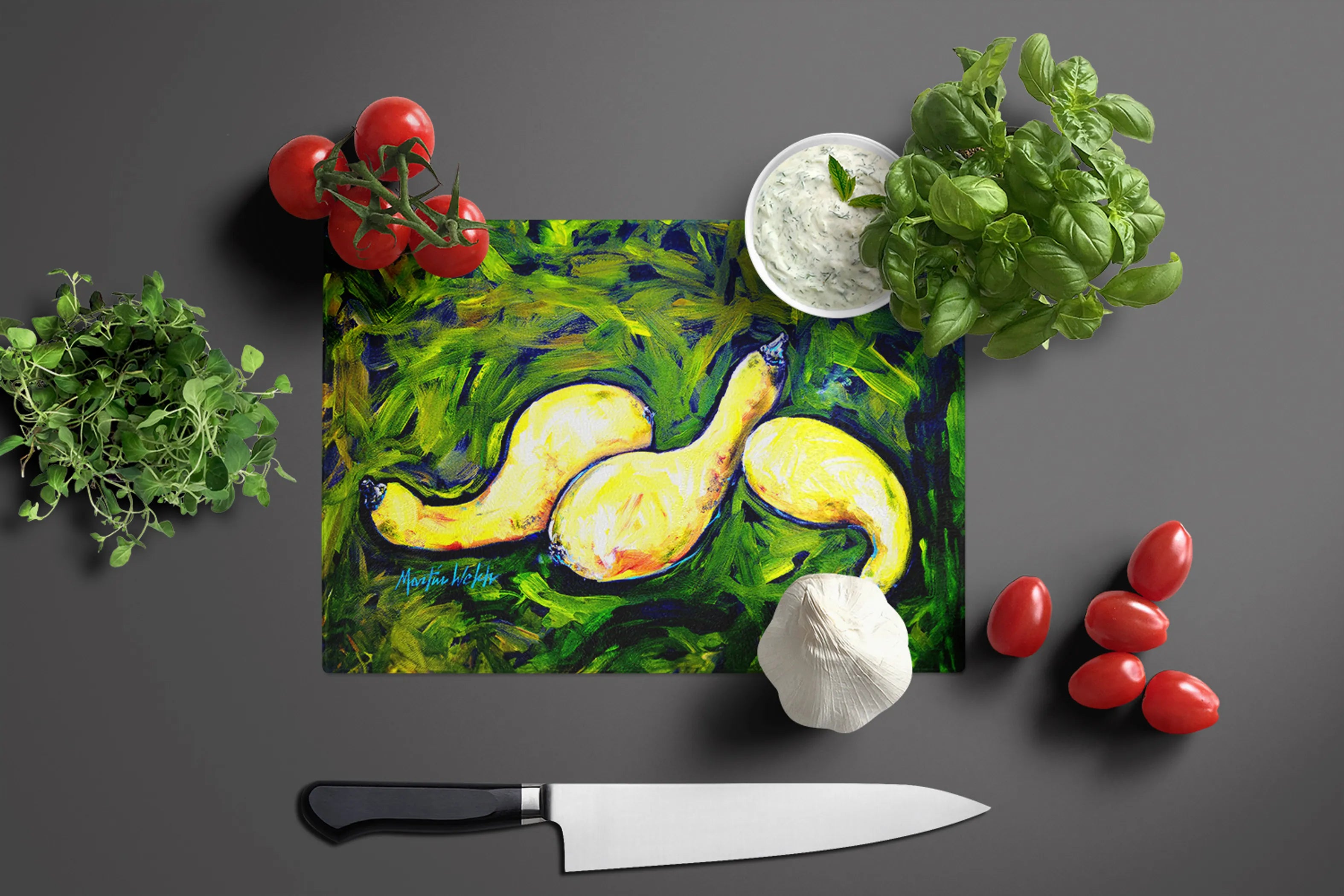 Martin Welch New Artwork Glass Cutting Board - Size: LARGE | Pack Of: 1 | Collection name: Martin welch new artwork