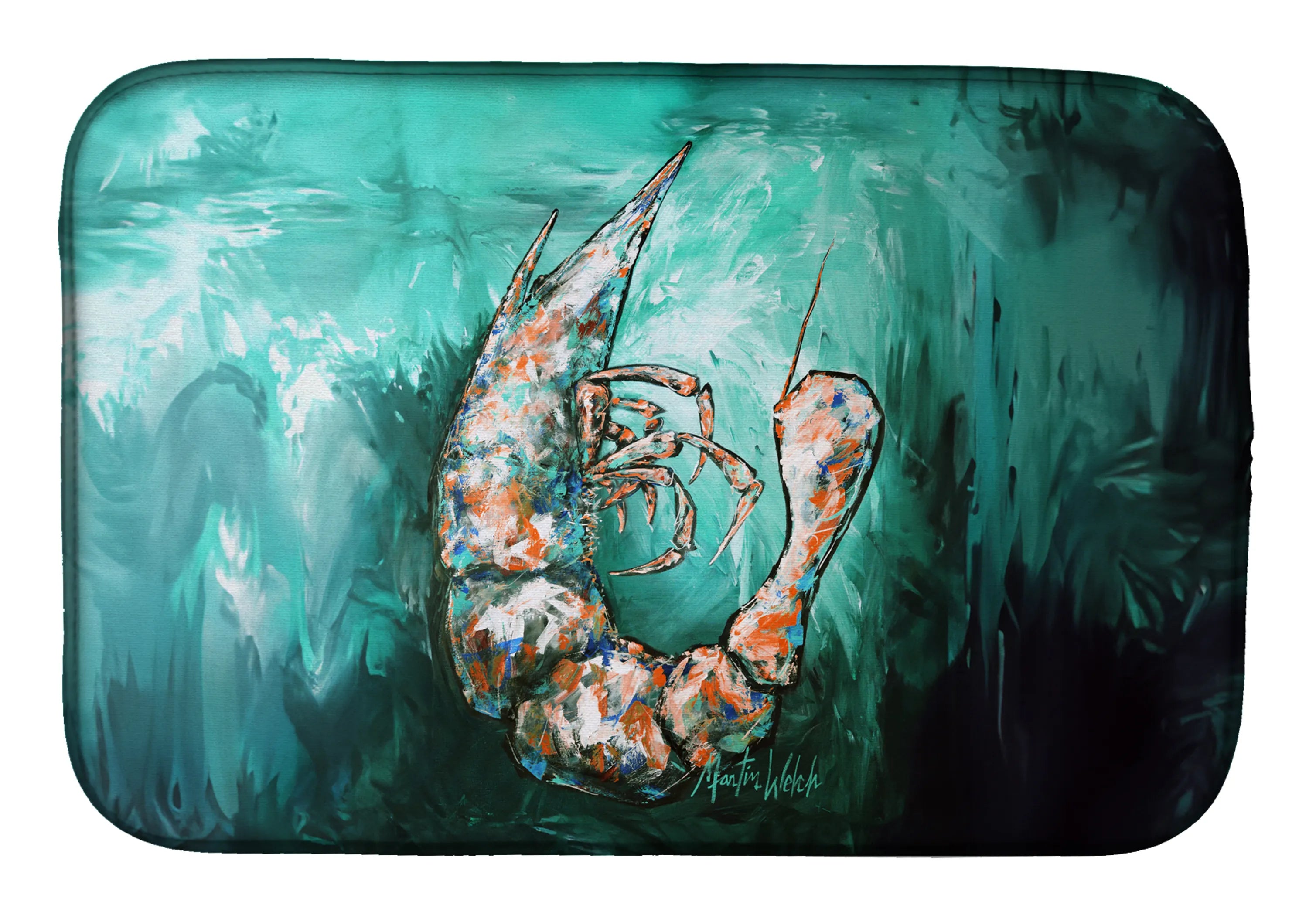 Martin Welch New Artwork Dish Drying Mat - Size: 14  X 21" | Pack Of: 1 | Collection name: Martin welch new artwork