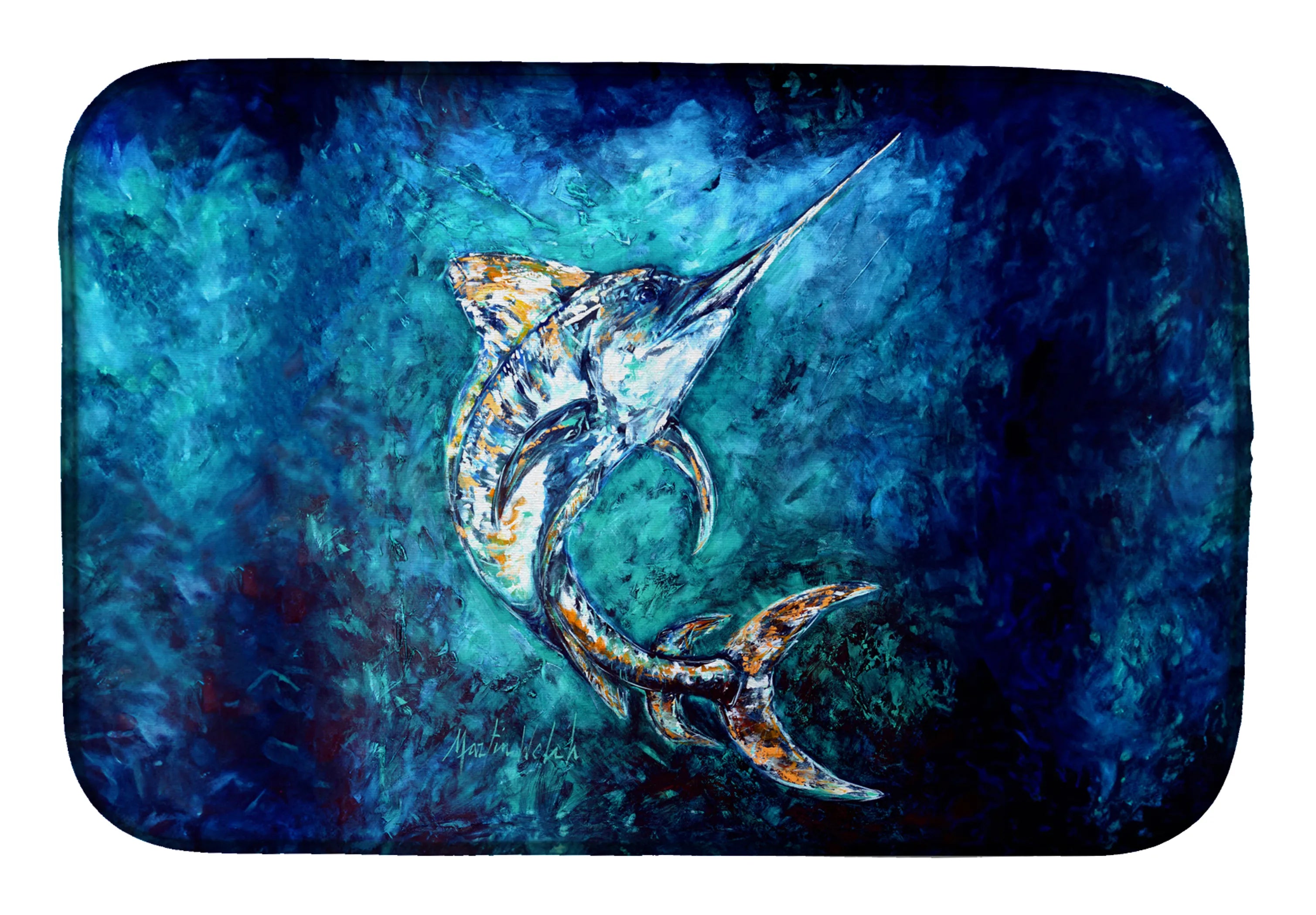 Martin Welch New Artwork Dish Drying Mat - Size: 14  X 21" | Pack Of: 1 | Collection name: Martin welch new artwork