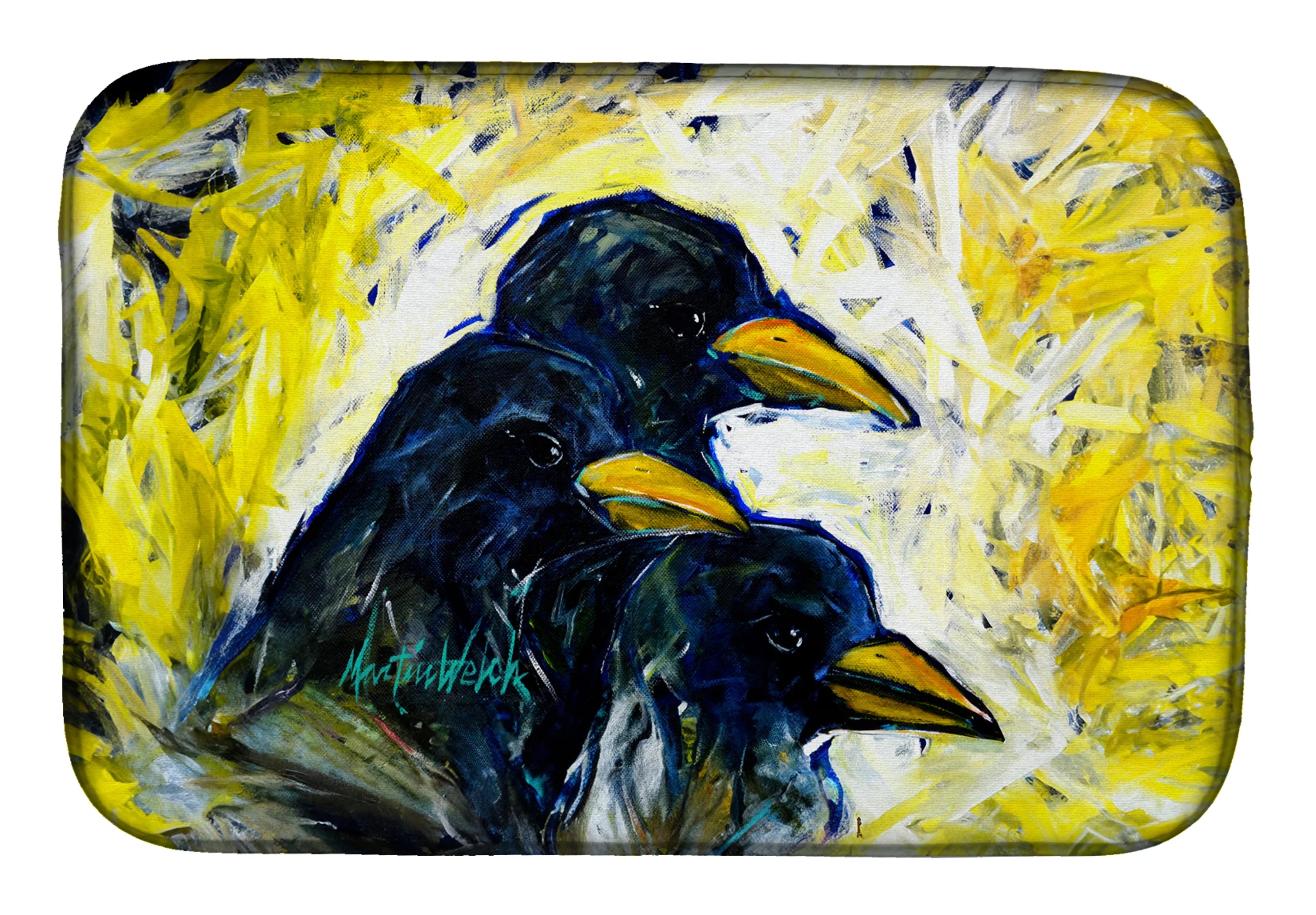 Martin Welch New Artwork Dish Drying Mat - Size: 14  X 21" | Pack Of: 1 | Collection name: Martin welch new artwork
