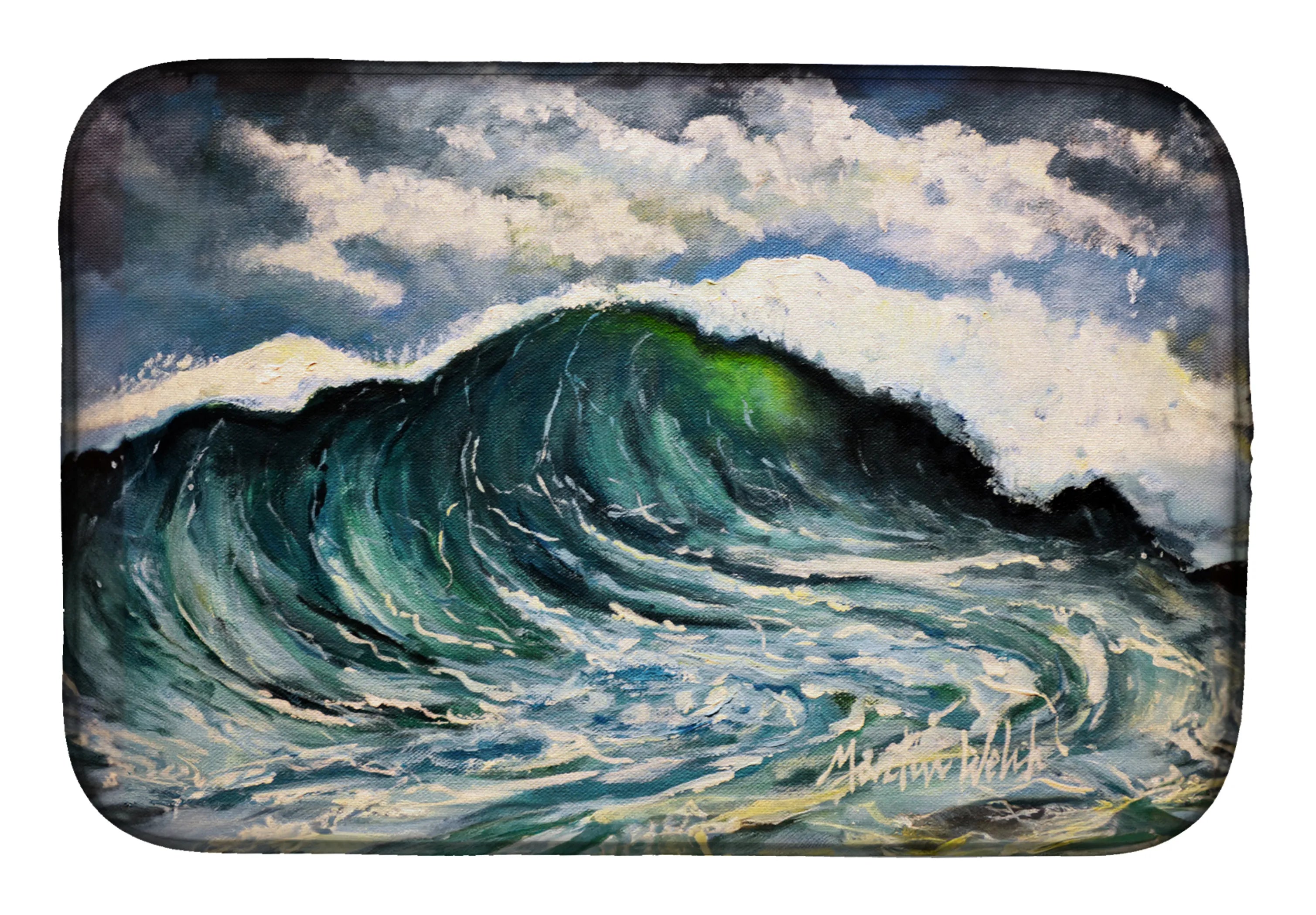 Martin Welch New Artwork Dish Drying Mat - Size: 14  X 21" | Pack Of: 1 | Collection name: Martin welch new artwork