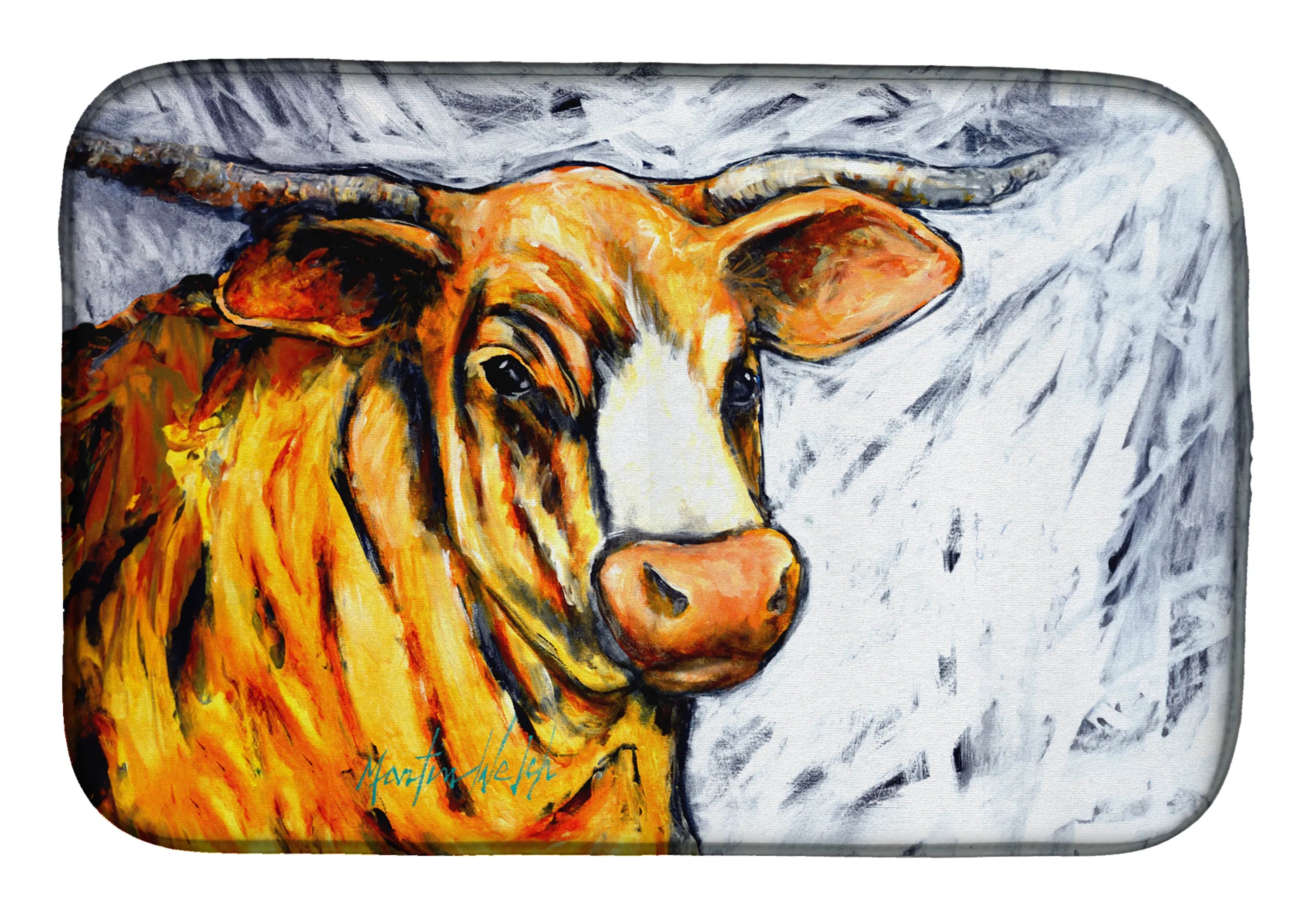 Martin Welch New Artwork Dish Drying Mat - Size: 14  X 21" | Pack Of: 1 | Collection name: Martin welch new artwork