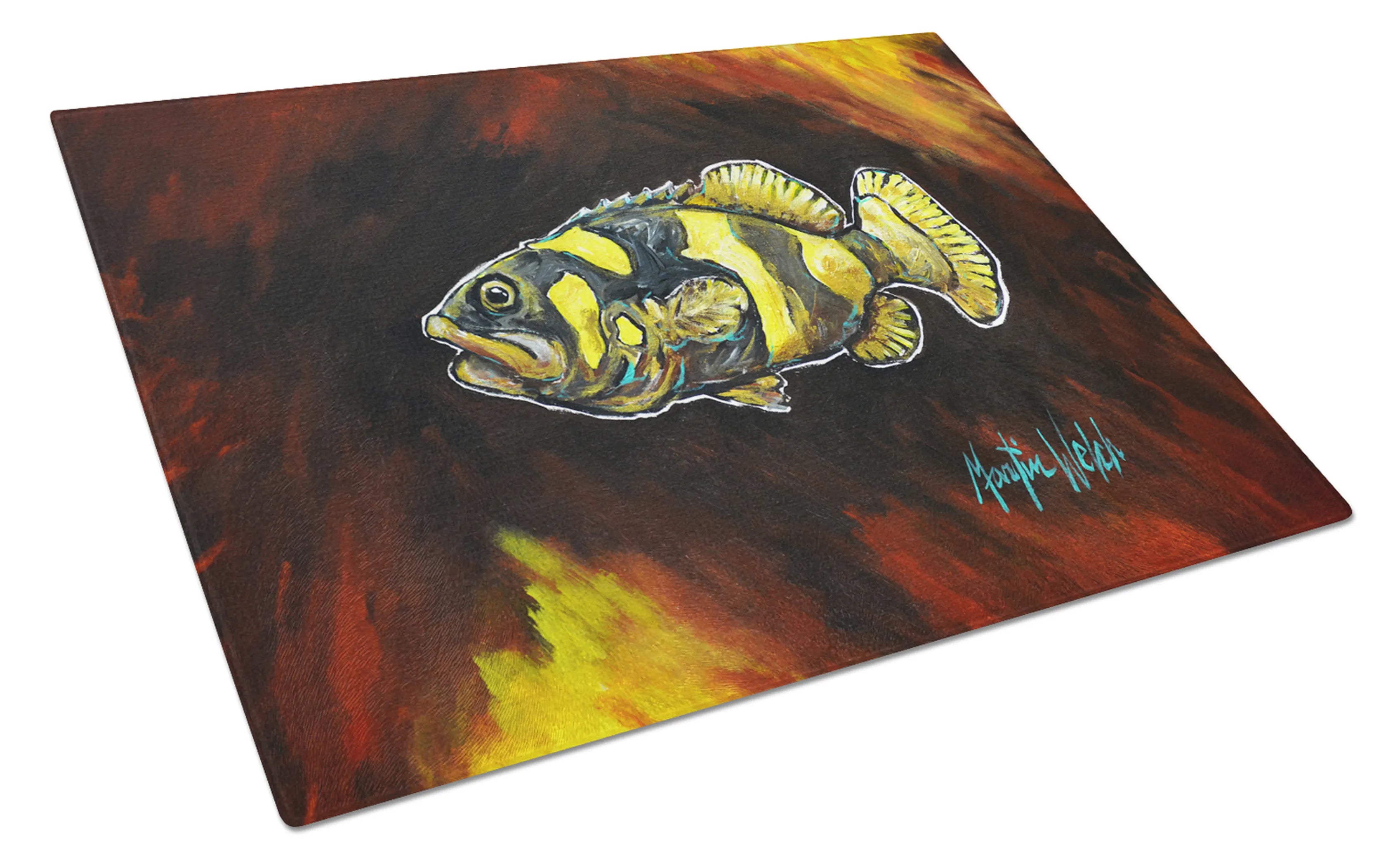 Martin Welch New Artwork Glass Cutting Board - Size: LARGE | Pack Of: 1 | Collection name: Martin welch new artwork