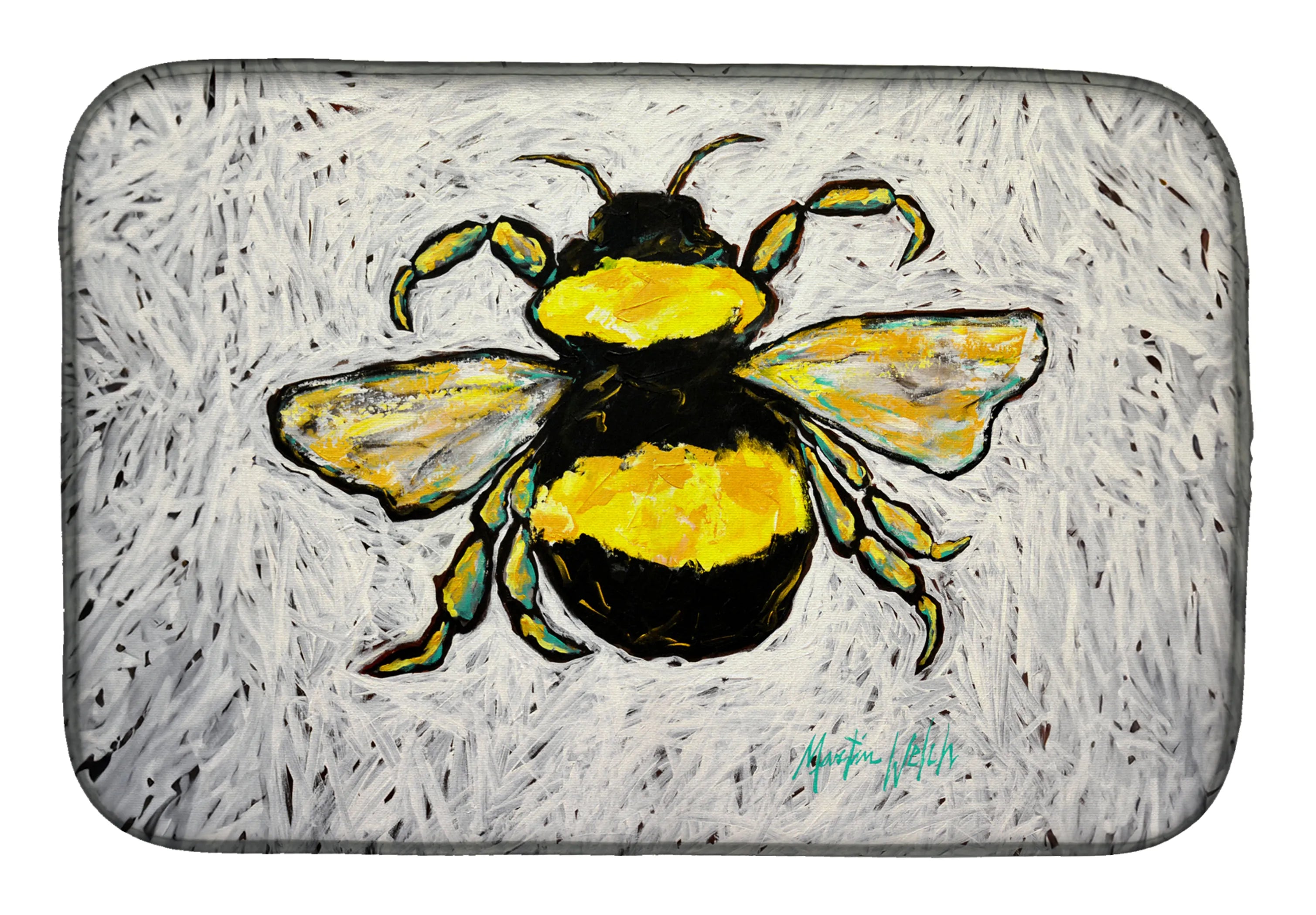 Martin Welch New Artwork Dish Drying Mat - Size: 14  X 21" | Pack Of: 1 | Collection name: Martin welch new artwork