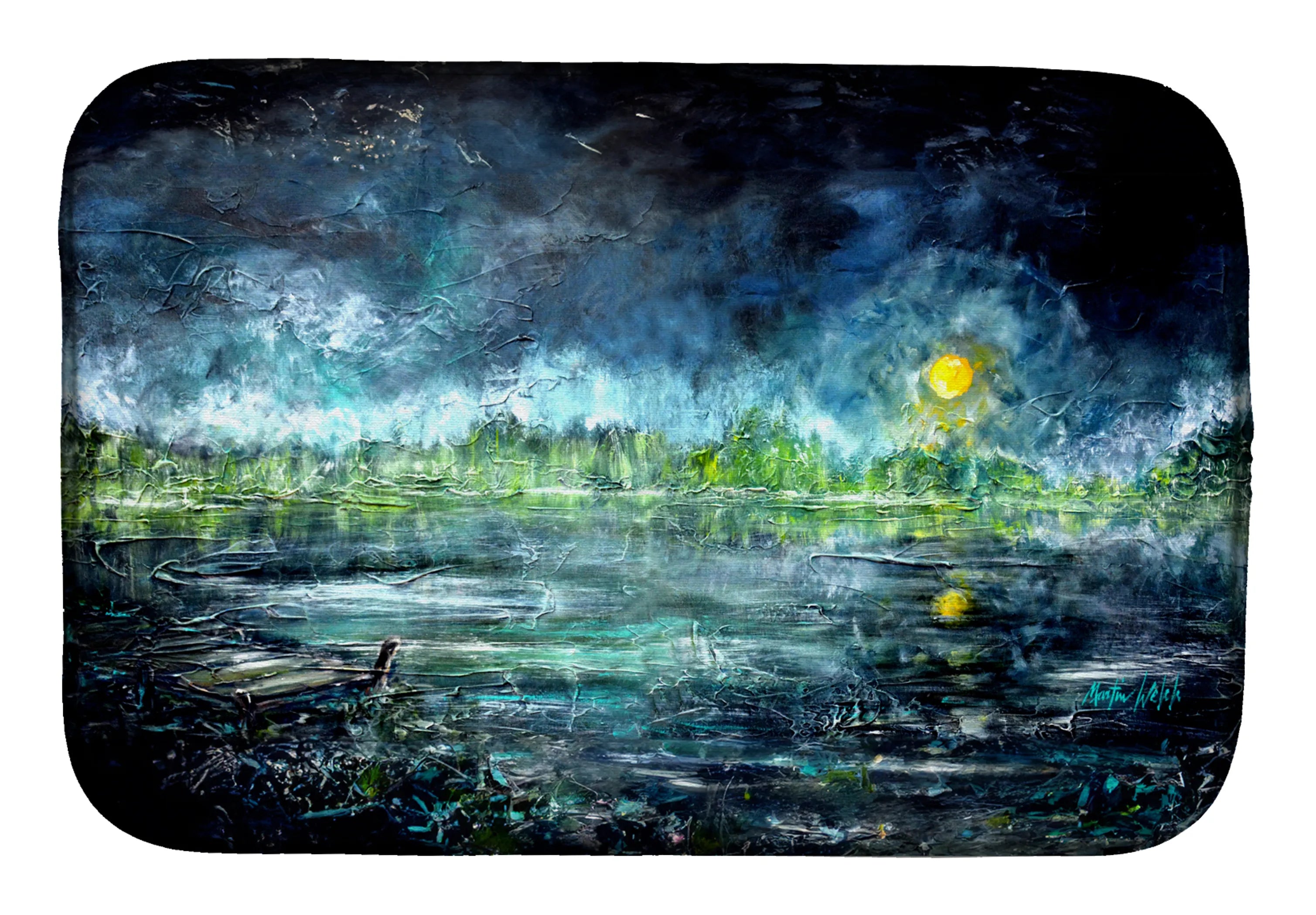 Martin Welch New Artwork Dish Drying Mat - Size: 14  X 21" | Pack Of: 1 | Collection name: Martin welch new artwork