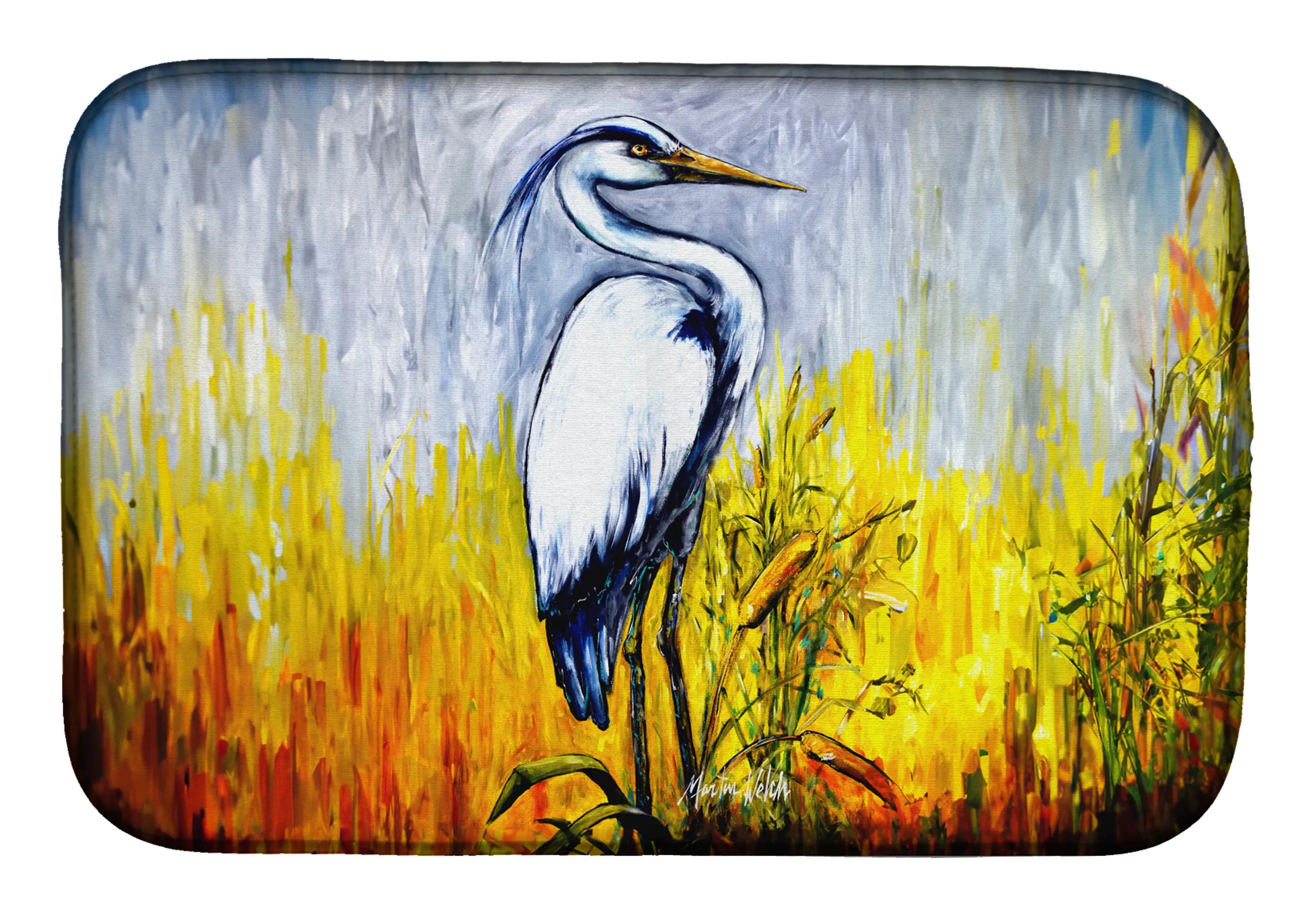 Martin Welch New Artwork Dish Drying Mat - Size: 14  X 21" | Pack Of: 1 | Collection name: Martin welch new artwork
