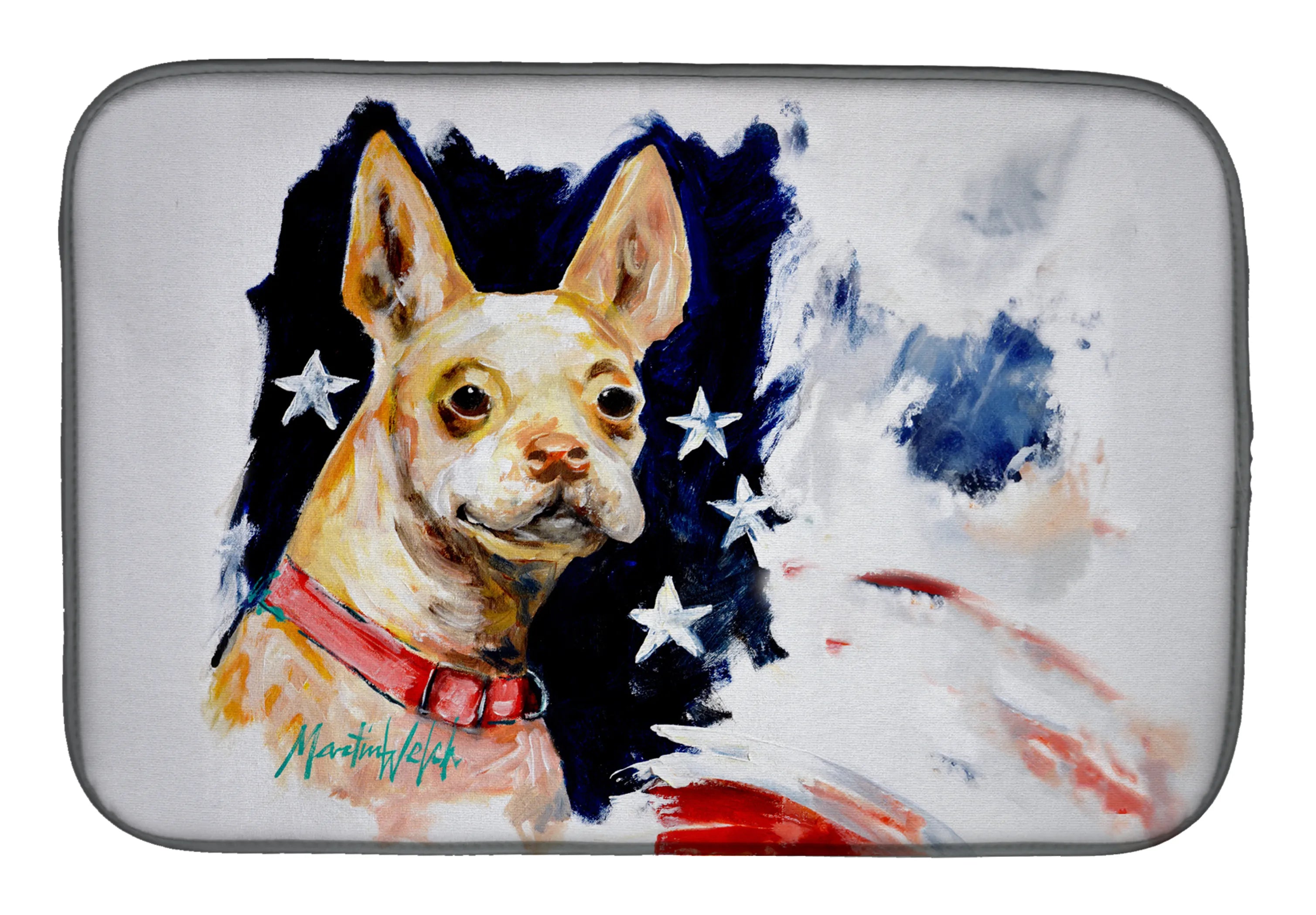 Martin Welch New Artwork Dish Drying Mat - Size: 14  X 21" | Pack Of: 1 | Collection name: Martin welch new artwork