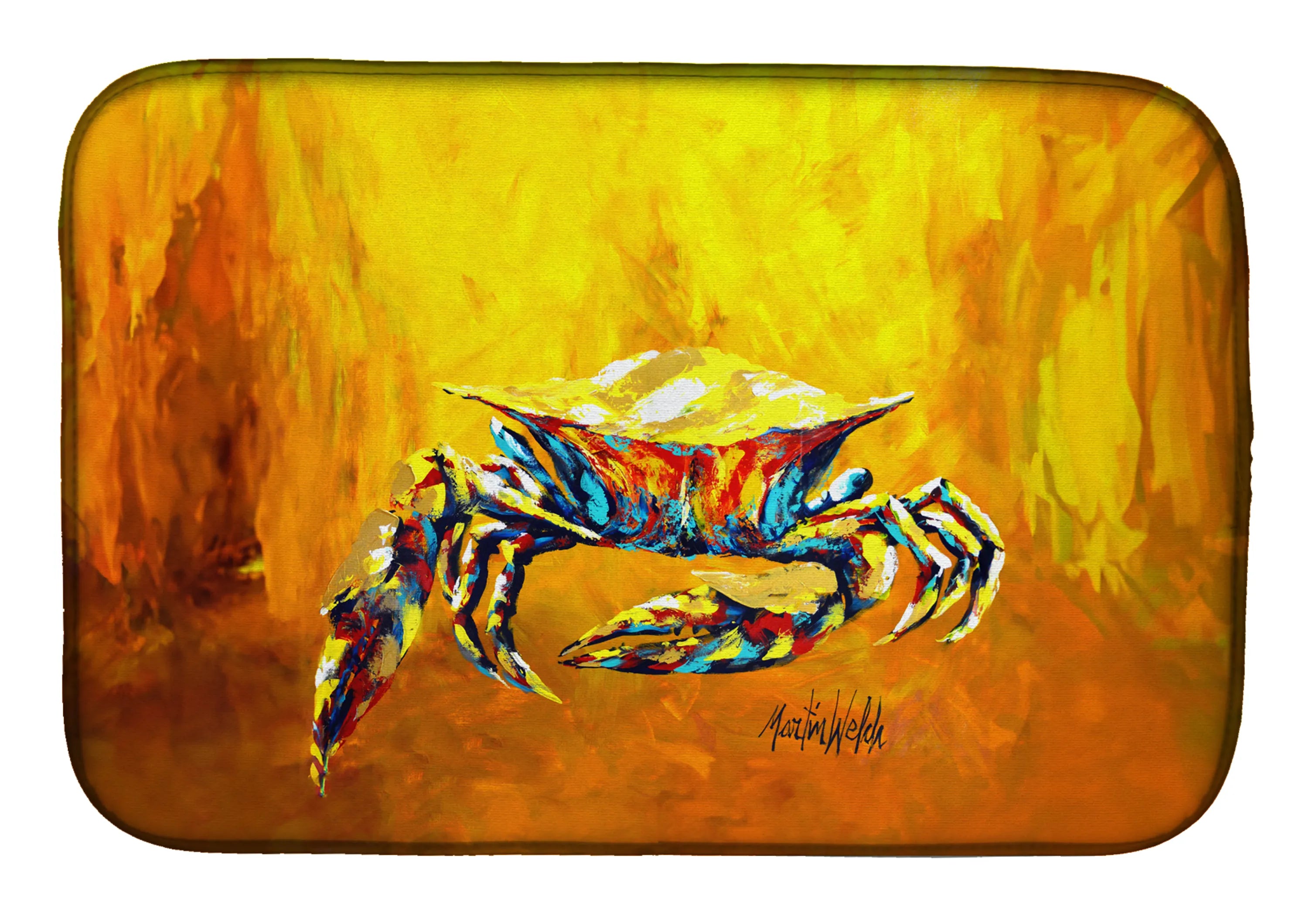 Martin Welch New Artwork Dish Drying Mat - Size: 14  X 21" | Pack Of: 1 | Collection name: Martin welch new artwork