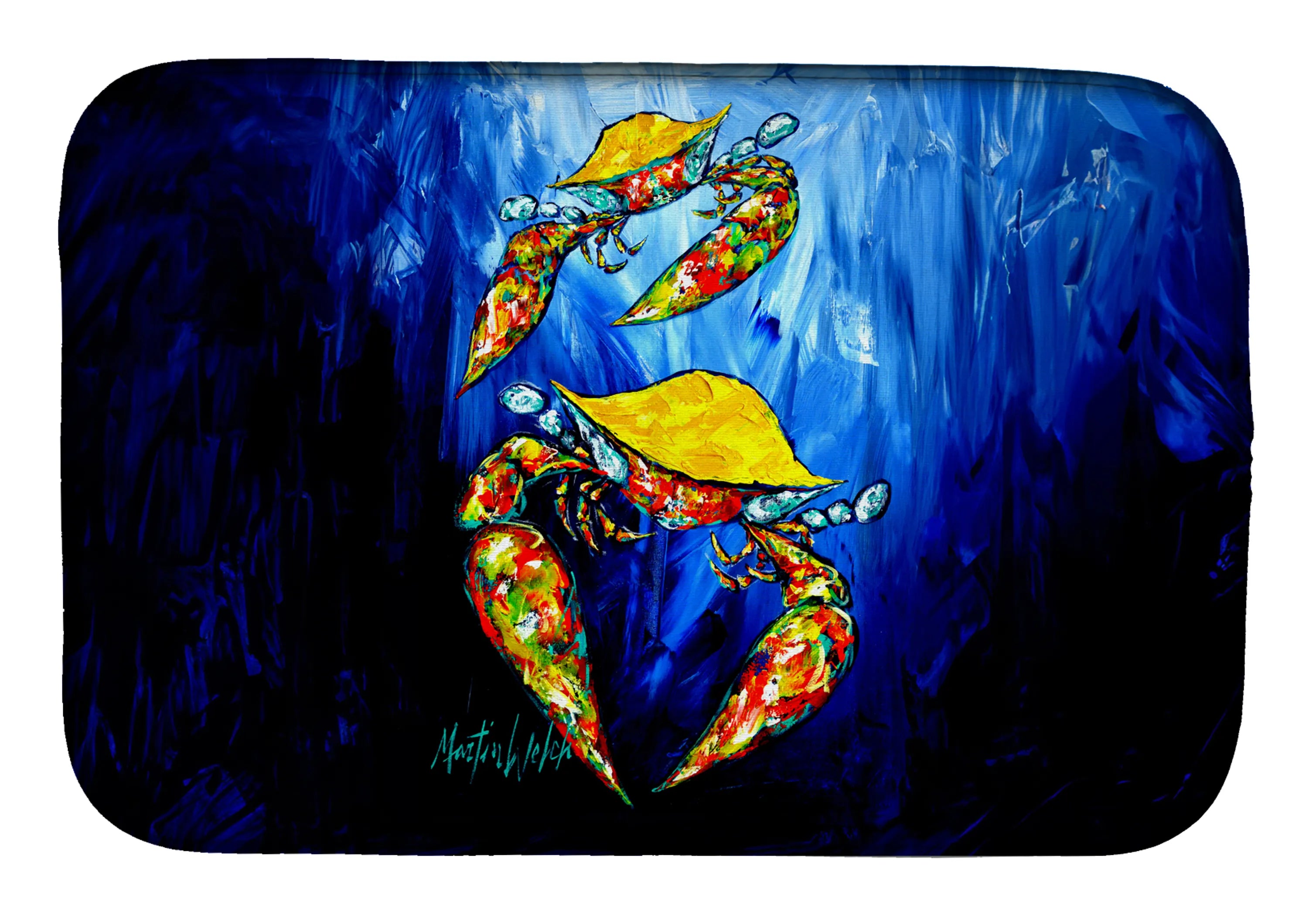 Martin Welch New Artwork Dish Drying Mat - Size: 14  X 21" | Pack Of: 1 | Collection name: Martin welch new artwork