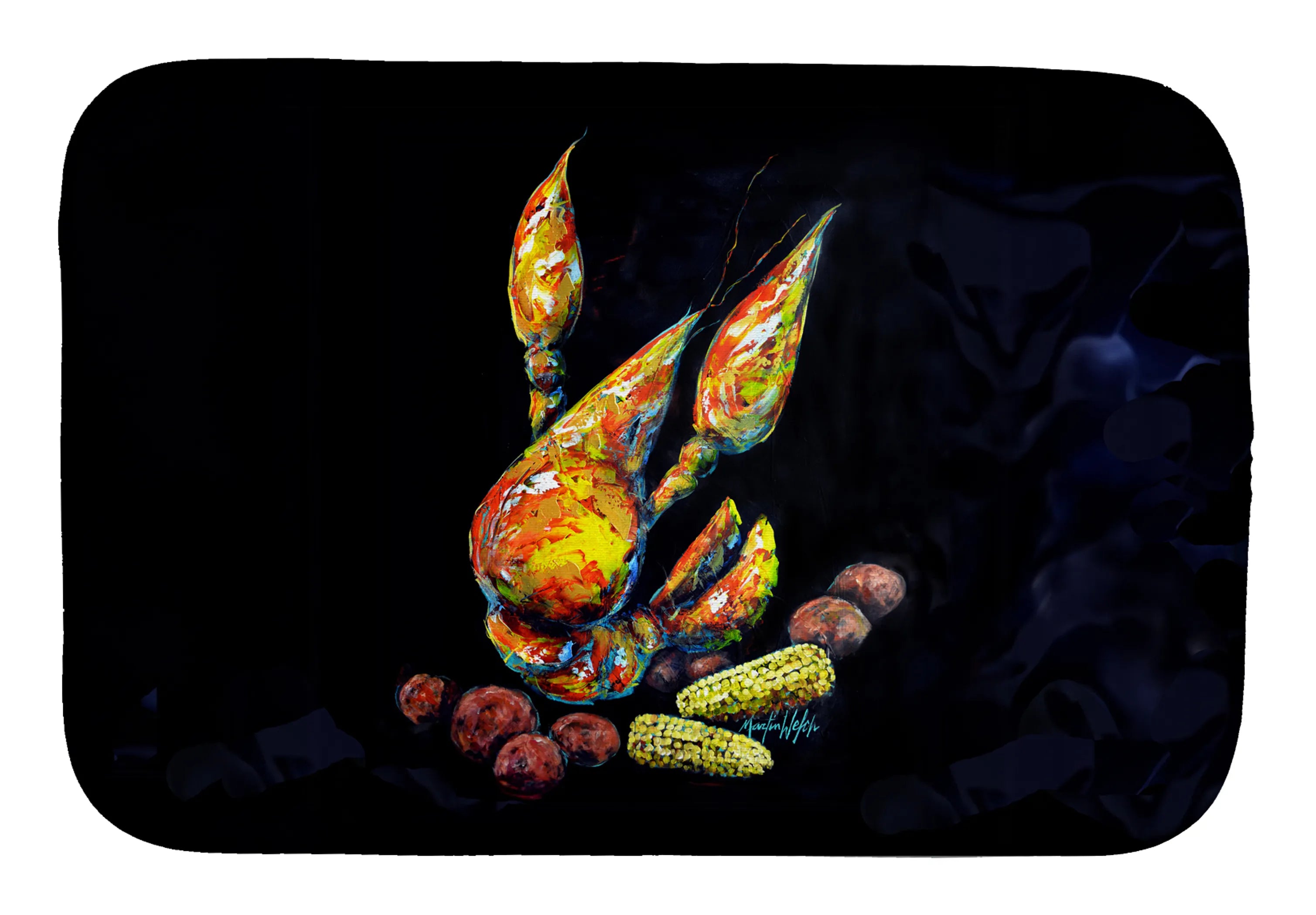 Martin Welch New Artwork Dish Drying Mat - Size: 14  X 21" | Pack Of: 1 | Collection name: Martin welch new artwork