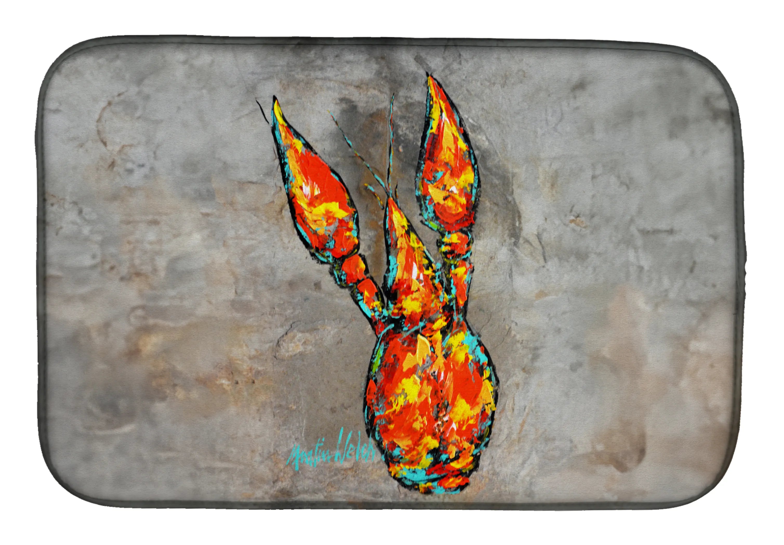Martin Welch New Artwork Dish Drying Mat - Size: 14  X 21" | Pack Of: 1 | Collection name: Martin welch new artwork