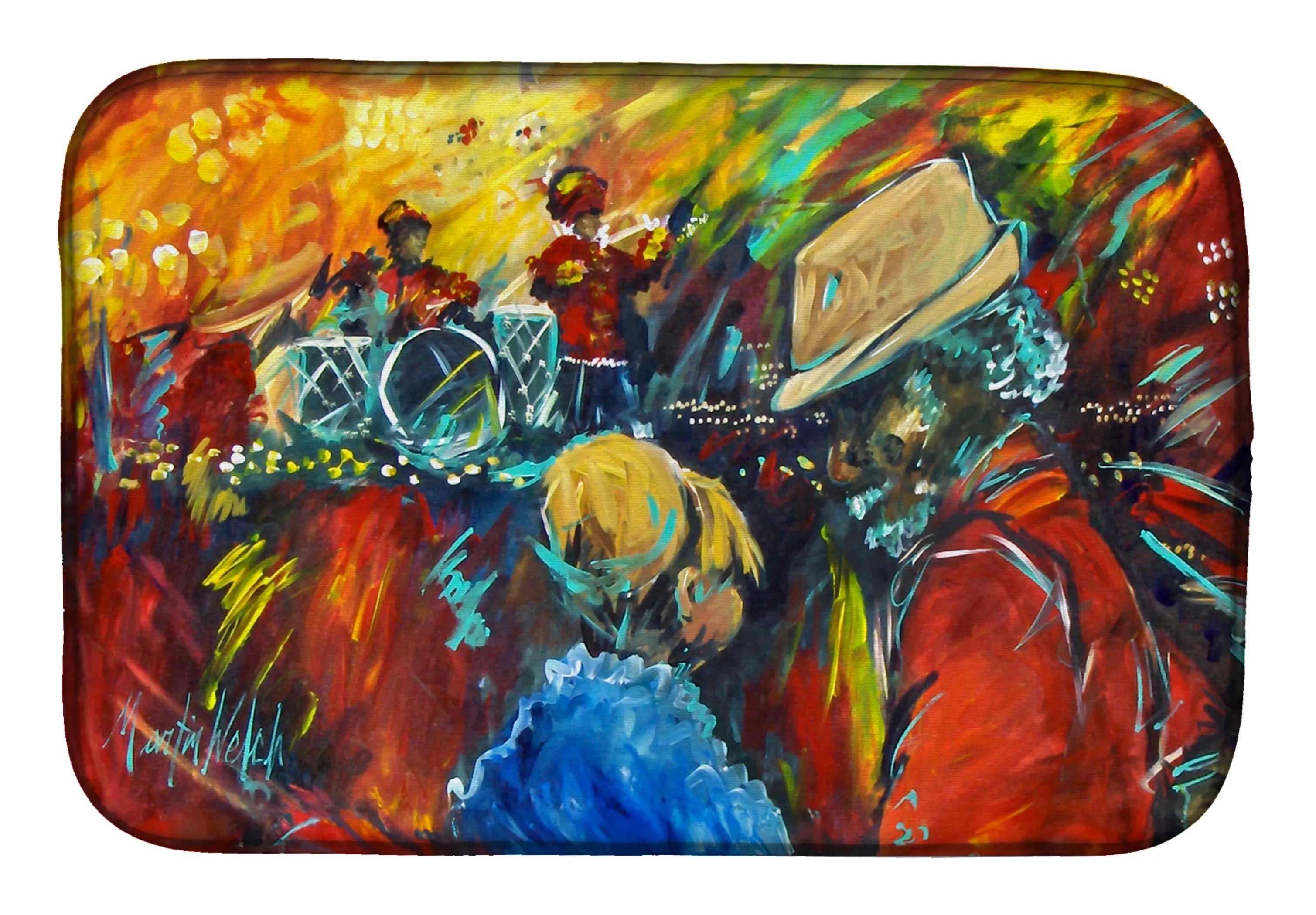 Martin Welch New Artwork Dish Drying Mat - Size: 14  X 21" | Pack Of: 1 | Collection name: Martin welch new artwork