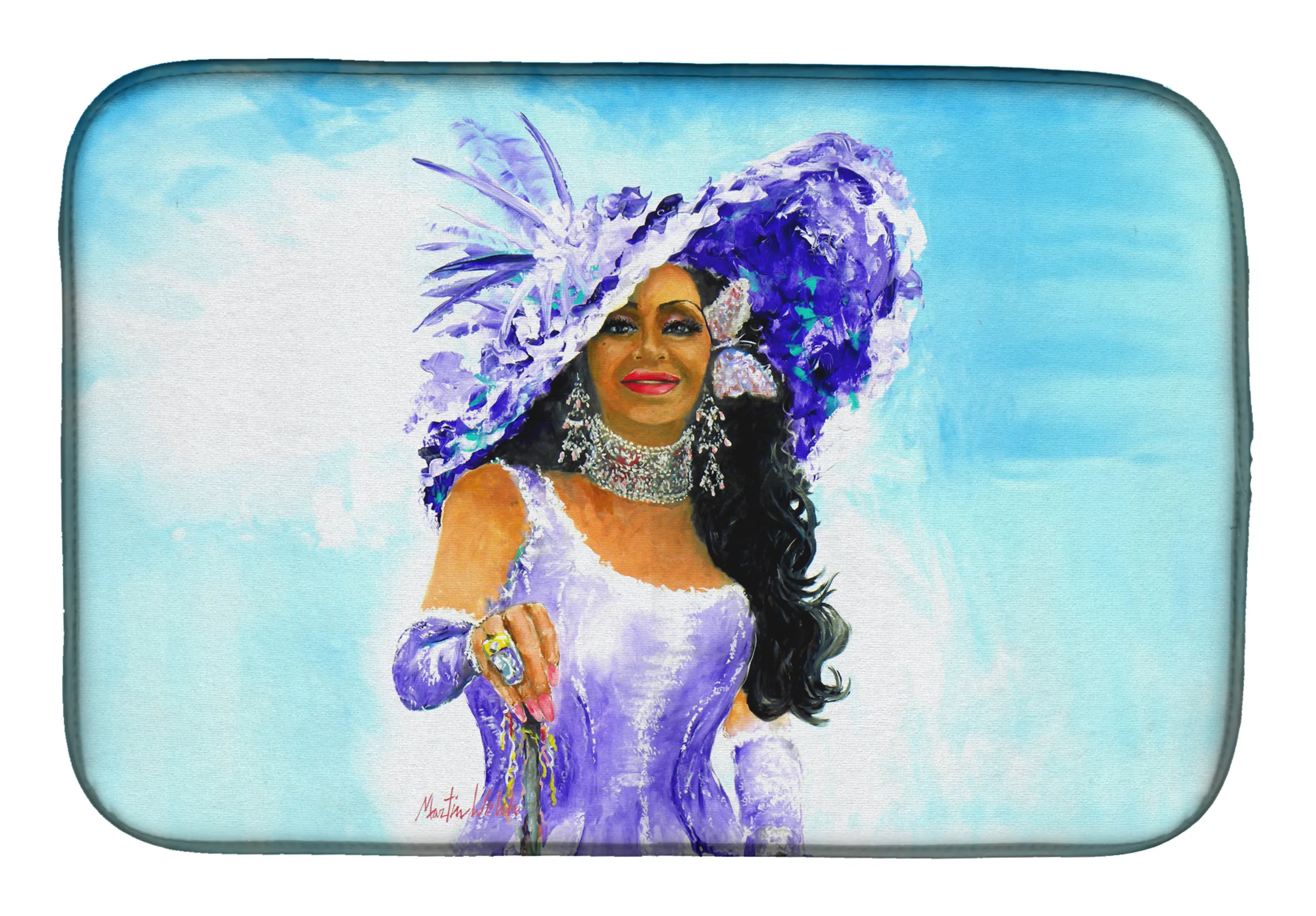 Martin Welch New Artwork Dish Drying Mat - Size: 14  X 21" | Pack Of: 1 | Collection name: Martin welch new artwork
